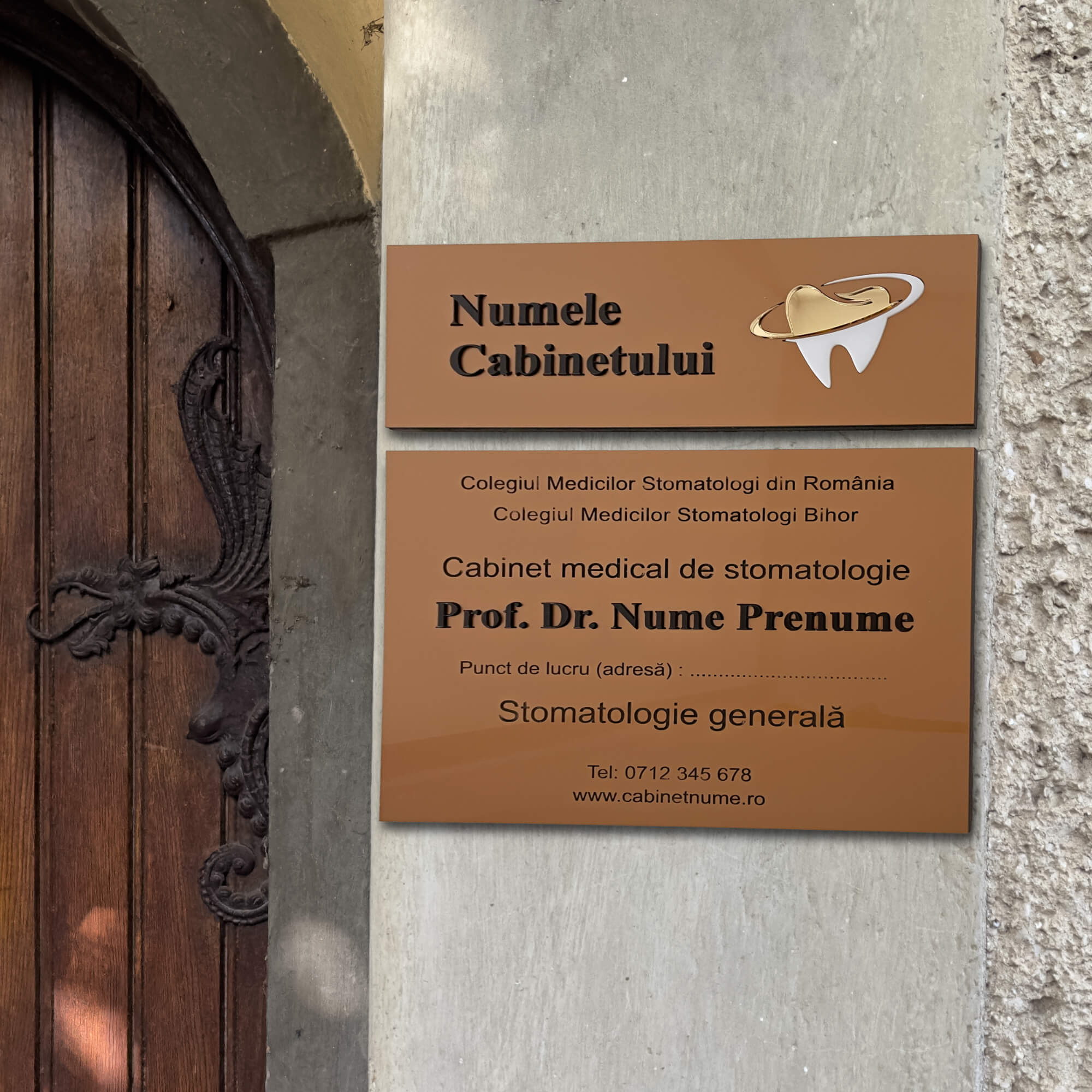 Placi de firma si accesorii Cabinete Stomatologie si Medici Dentisti