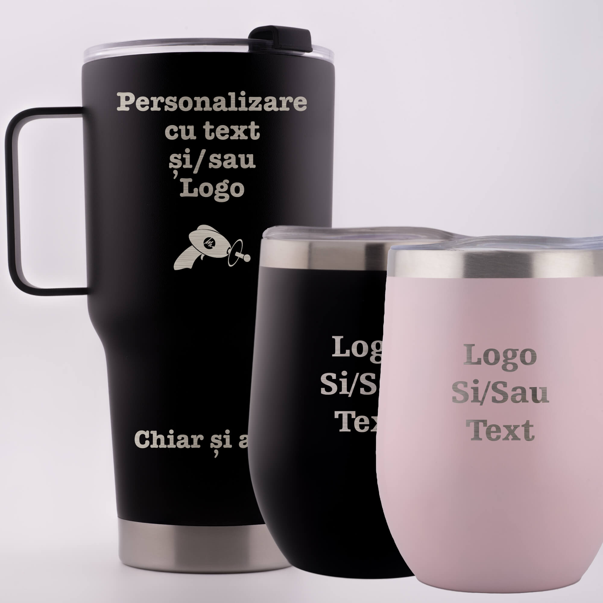 Termosuri Personalizate Laser cu Nume Logo sau alte Desene