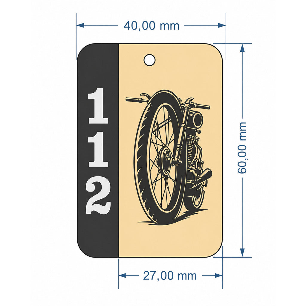 Breloc din lemn pentru chei de hotel/pensiune, dimensiuni 6x4 cm, personalizat cu gravura.