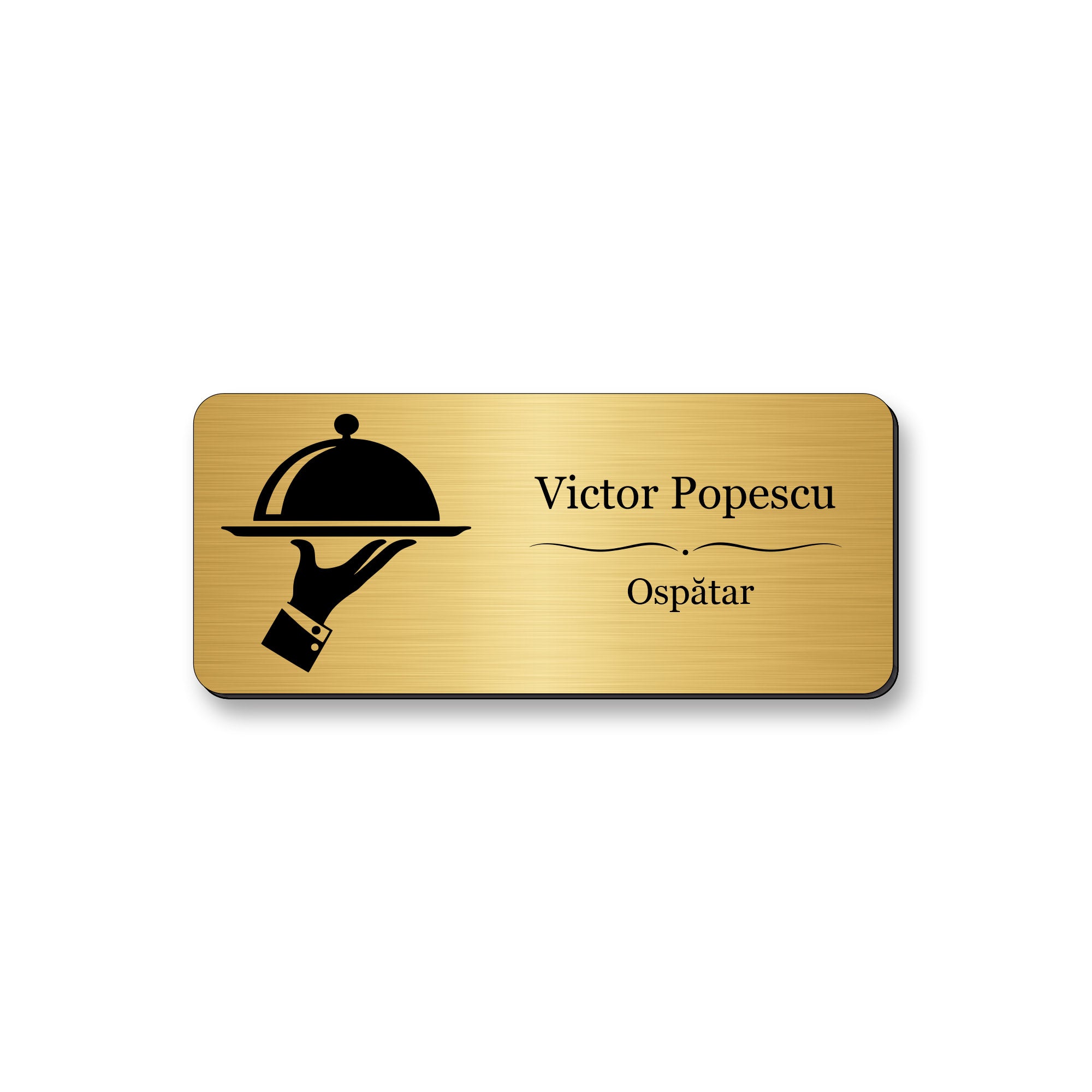 Ecuson Ospatar Personalizat 7x3 cm - Gravura Laser, 17 Culori