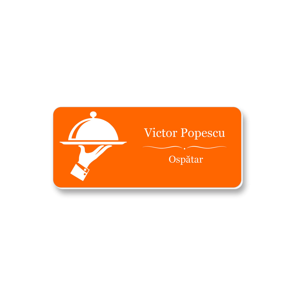 Ecuson Ospatar Personalizat 7x3 cm - Gravura Laser, 17 Culori