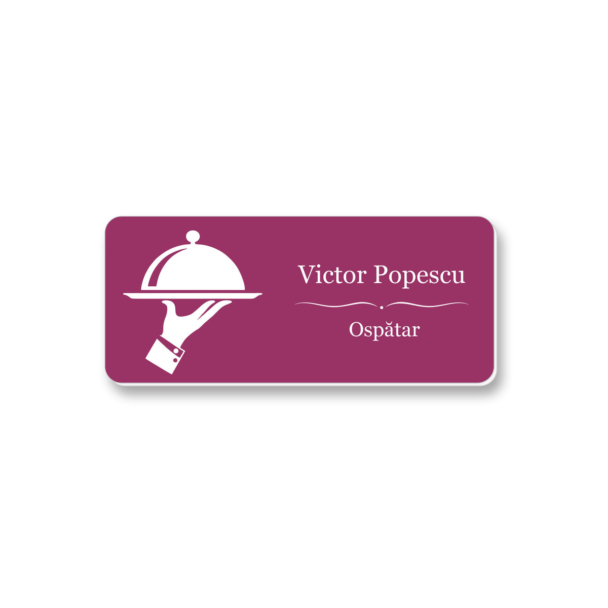 Ecuson Ospatar Personalizat 7x3 cm - Gravura Laser, 17 Culori