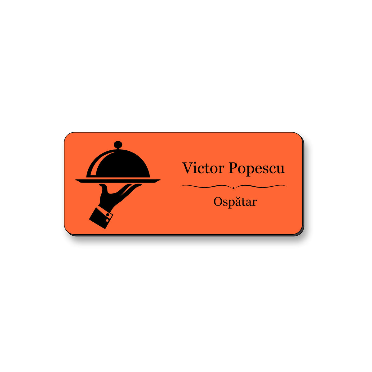 Ecuson Ospatar Personalizat 7x3 cm - Gravura Laser, 17 Culori