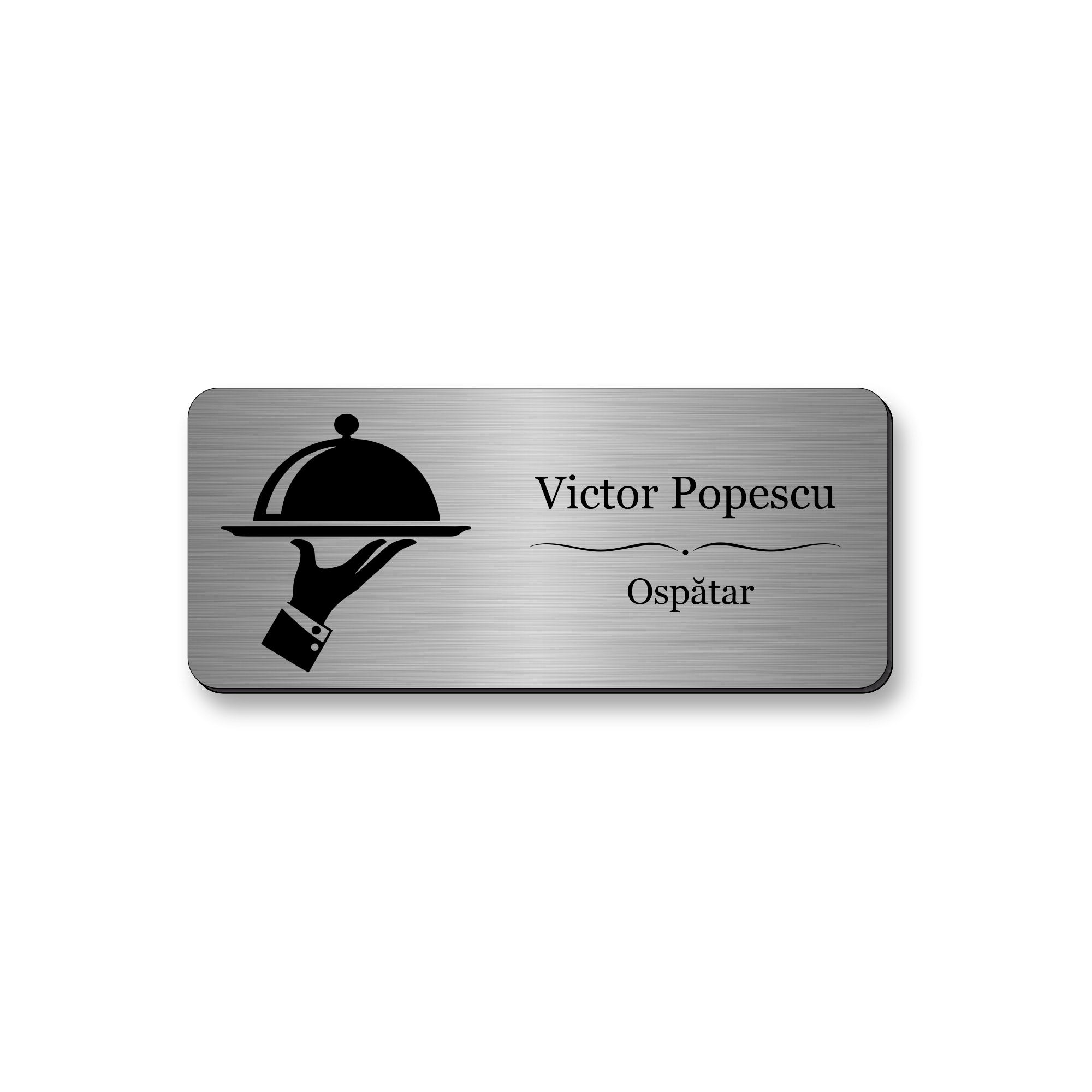 Ecuson Ospatar Personalizat 7x3 cm - Gravura Laser, 17 Culori