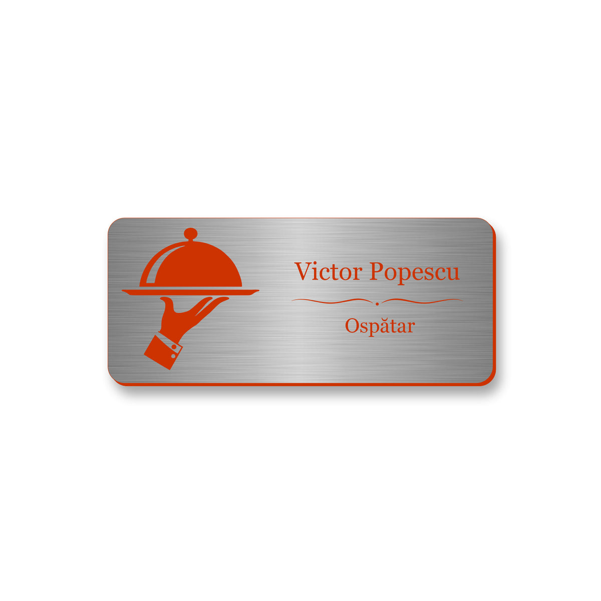 Ecuson Ospatar Personalizat 7x3 cm - Gravura Laser, 17 Culori