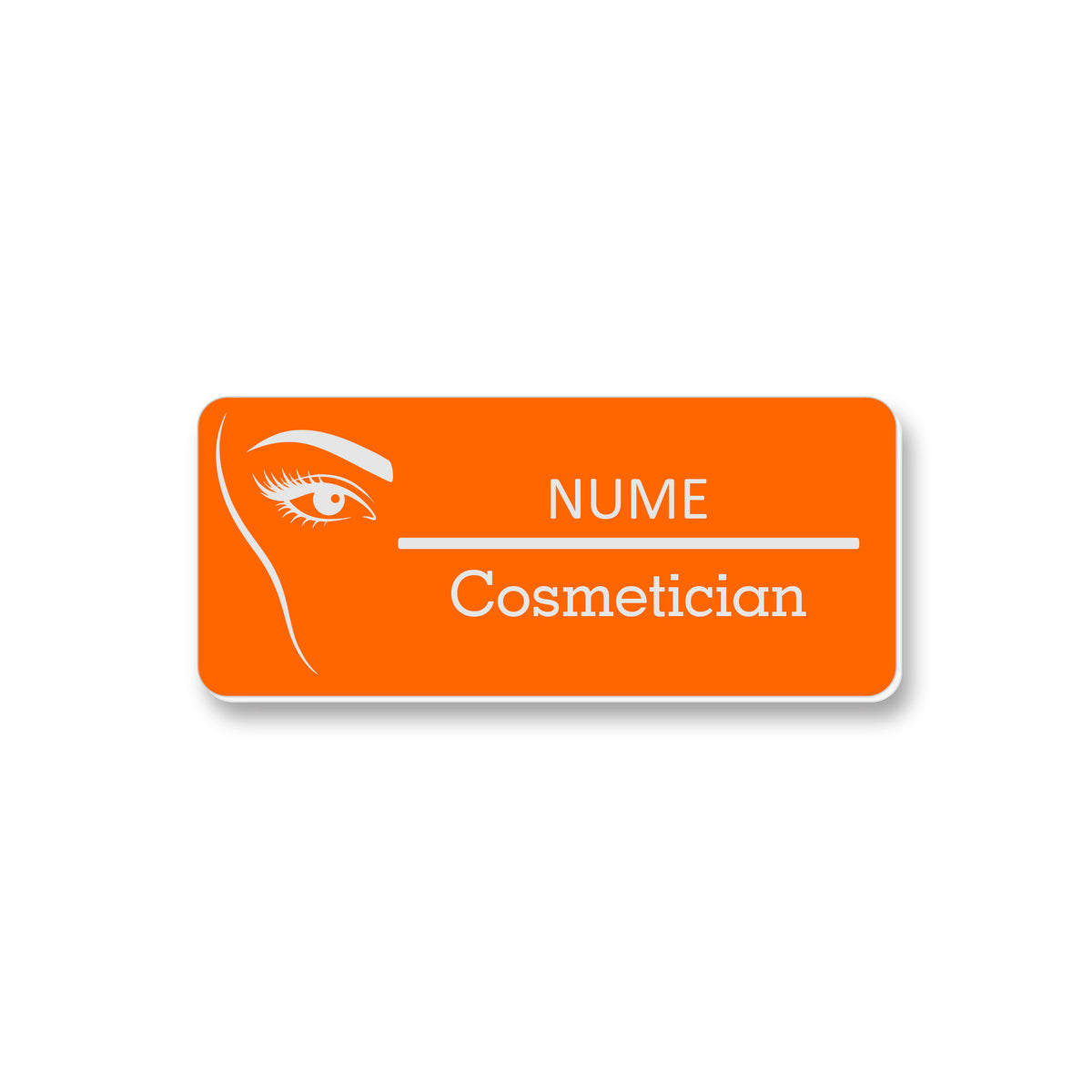 Ecuson Cosmetician Personalizat 7x3 cm - Gravura Laser, 17 Culori