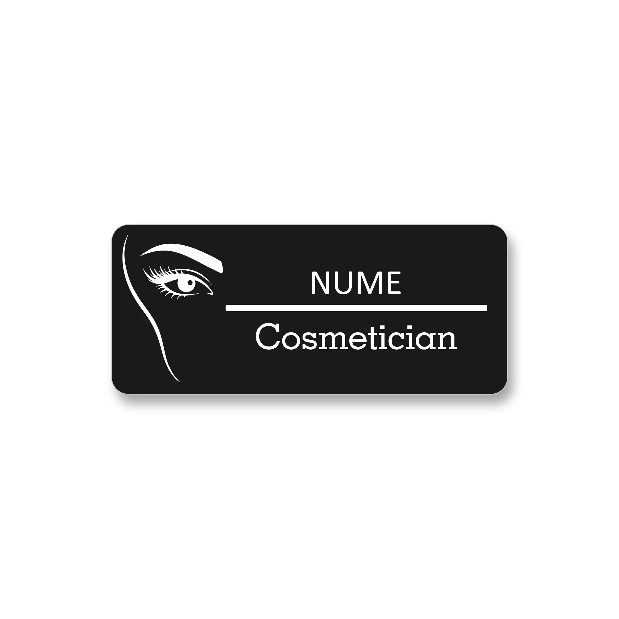 Ecuson Cosmetician Personalizat 7x3 cm - Gravura Laser, 17 Culori