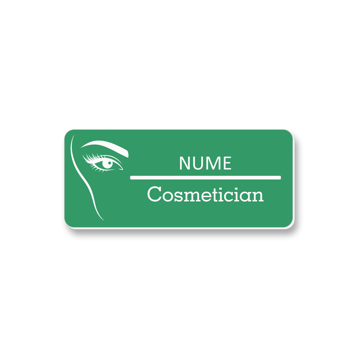 Ecuson Cosmetician Personalizat 7x3 cm - Gravura Laser, 17 Culori