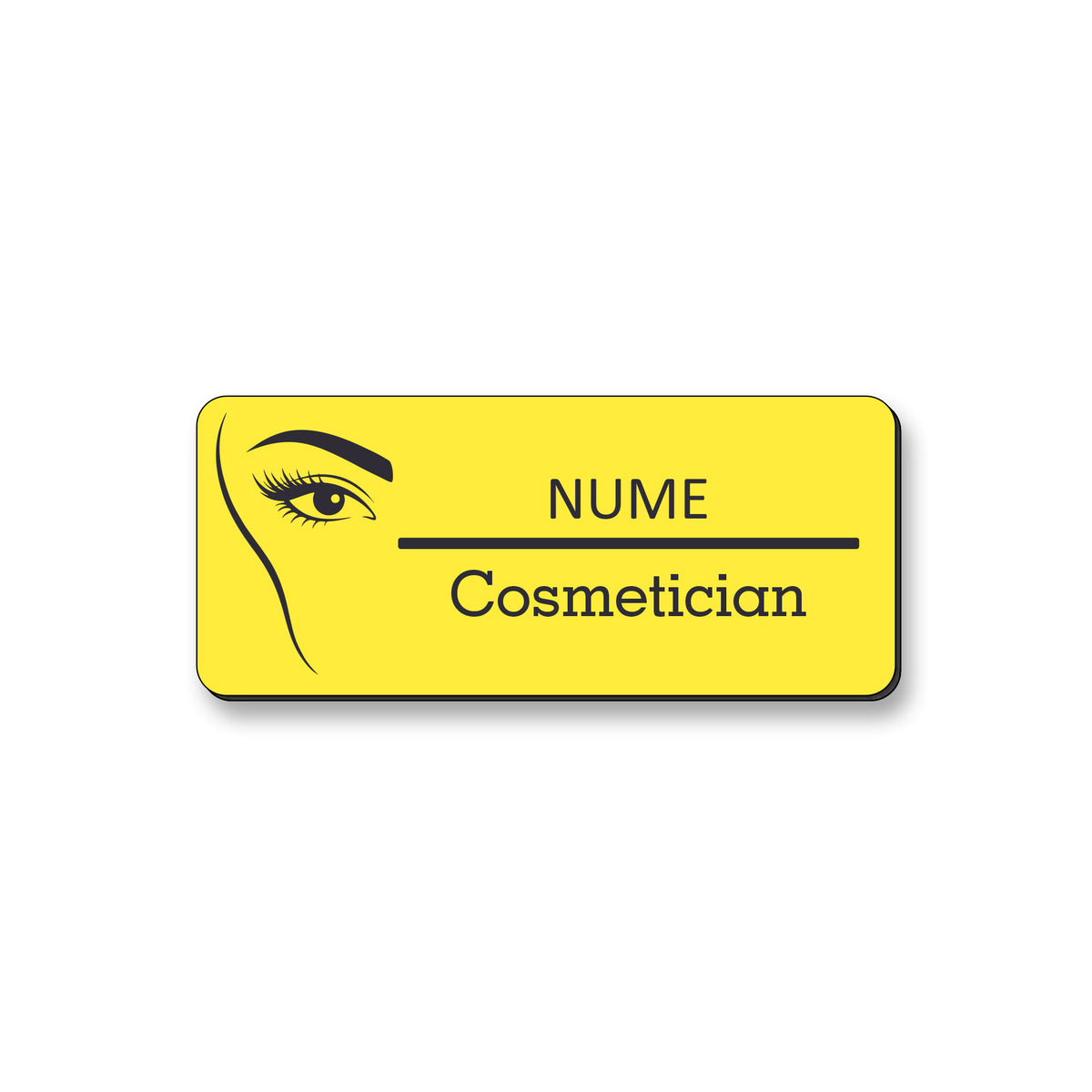 Ecuson Cosmetician Personalizat 7x3 cm - Gravura Laser, 17 Culori