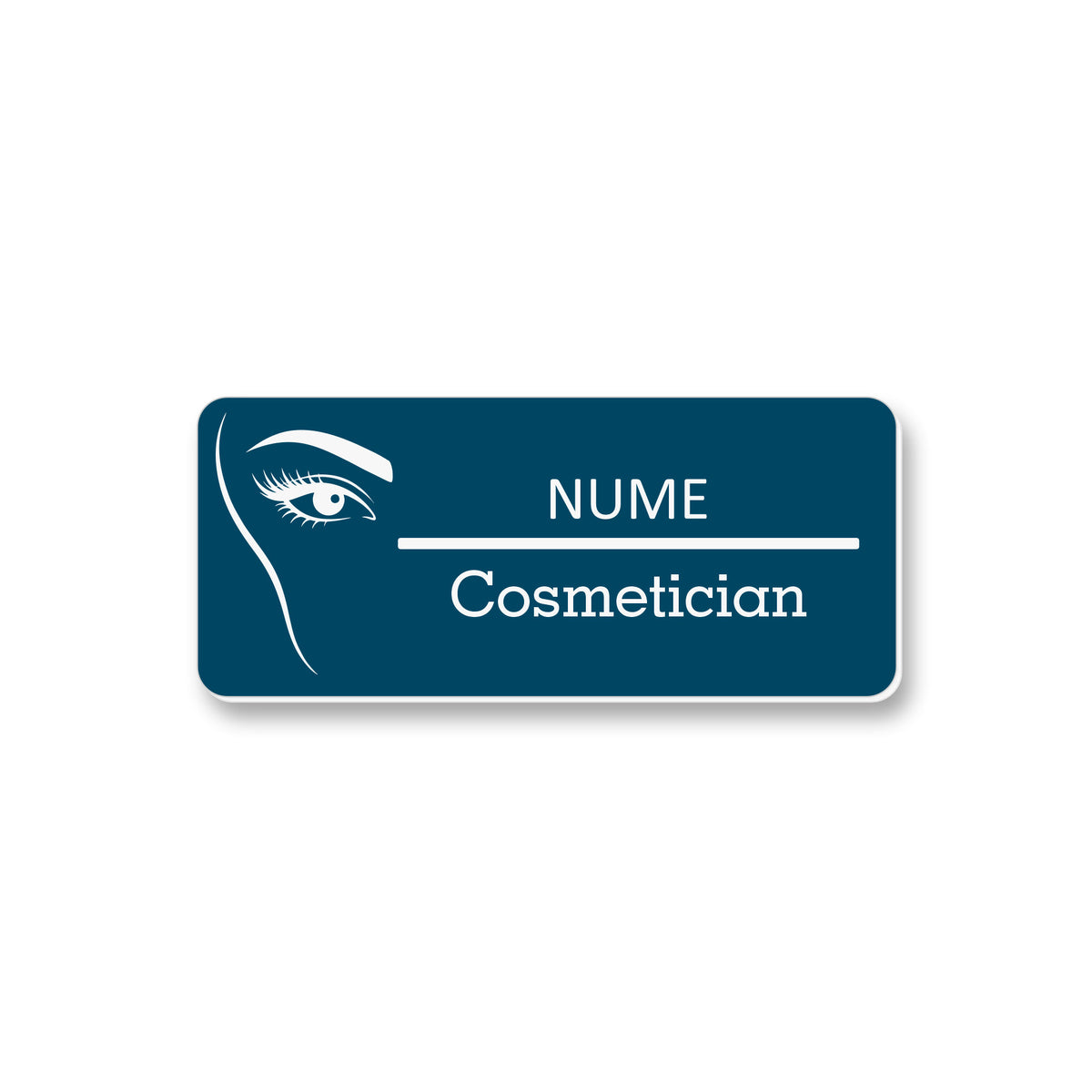Ecuson Cosmetician Personalizat 7x3 cm - Gravura Laser, 17 Culori