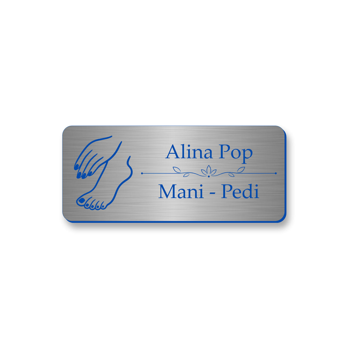 Ecuson Manichiura Pedichiura Personalizat 7x3 cm - Gravura Laser, 17 Culori