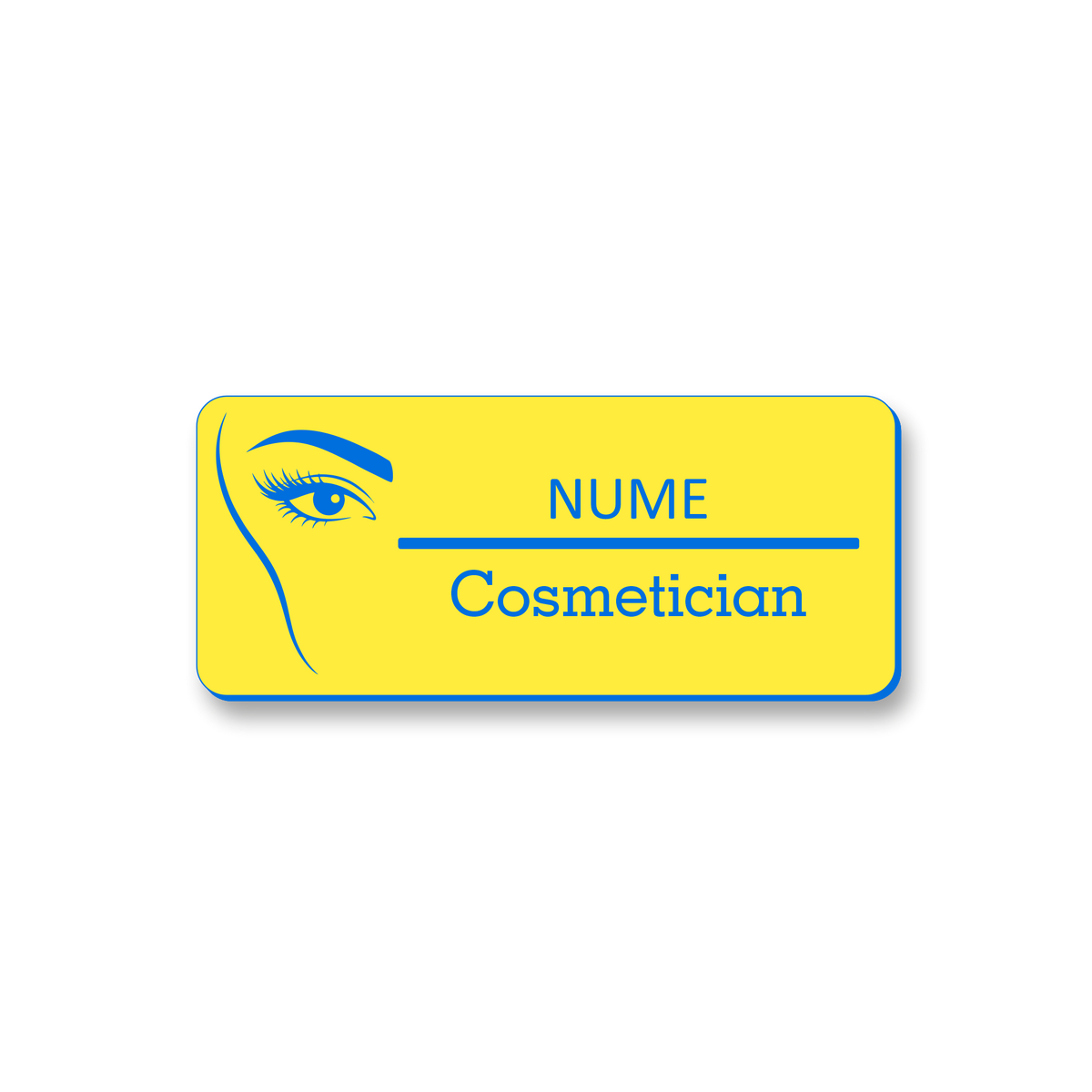 Ecuson Cosmetician Personalizat 7x3 cm - Gravura Laser, 17 Culori