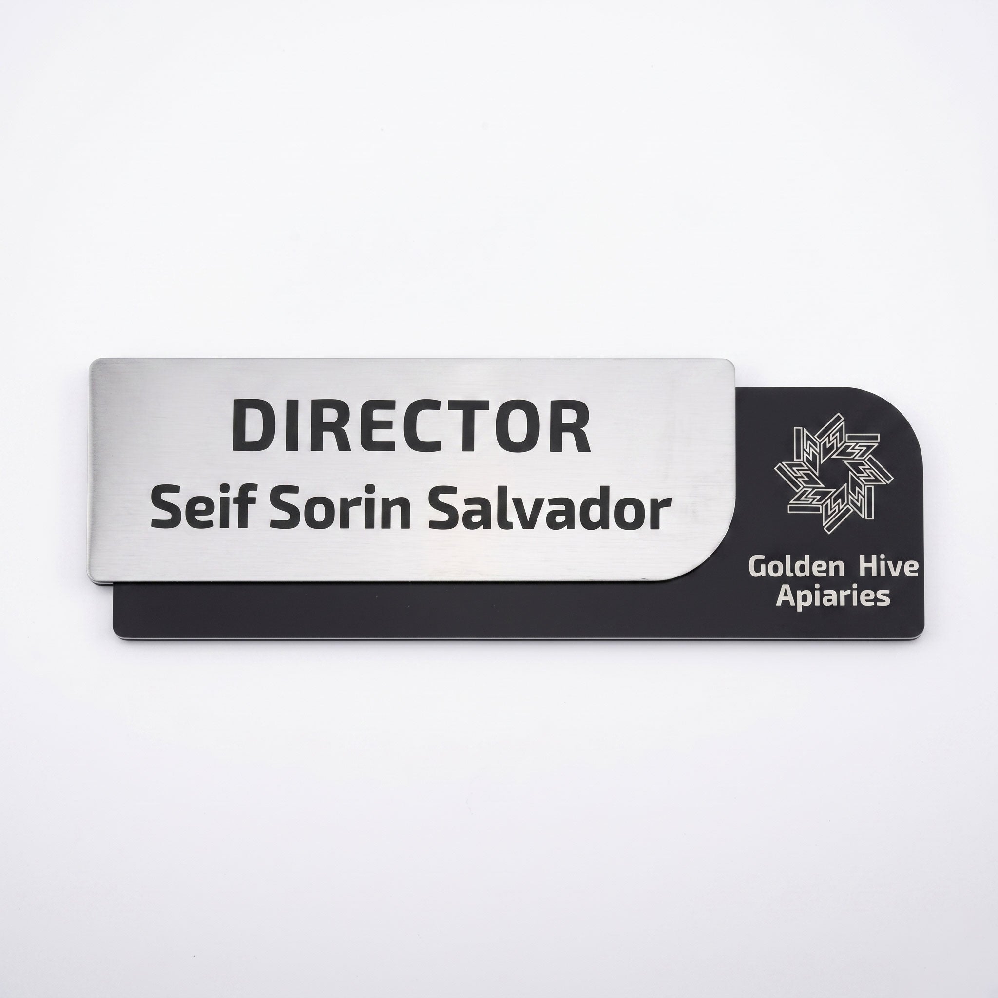 Placuta Usa Birou Personalizata cu Sistem Interschimbabil pe Sina, 31x10 cm