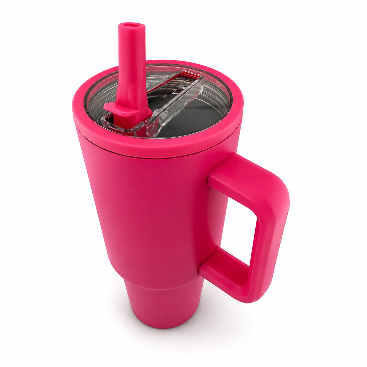 Termos roz de 1200 ml cu maner, pai si posibilitate de personalizare.