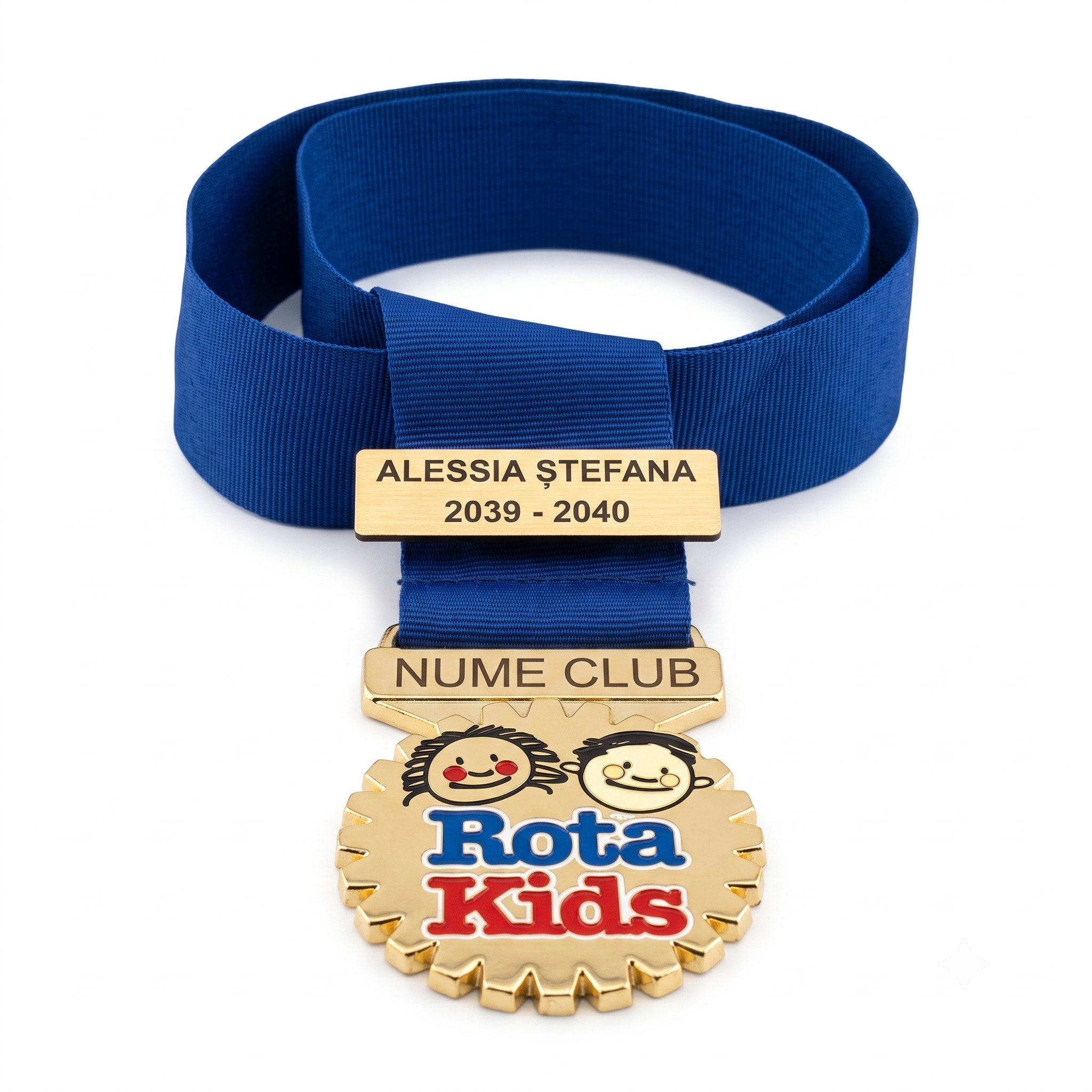 Colan Protocol RotaKids Personalizat, cu Catarama Metalica