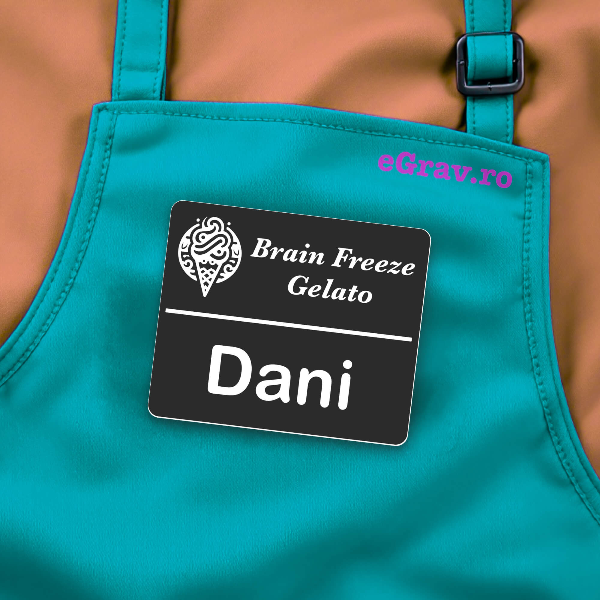 Ecuson model Candy Negru cu Alb