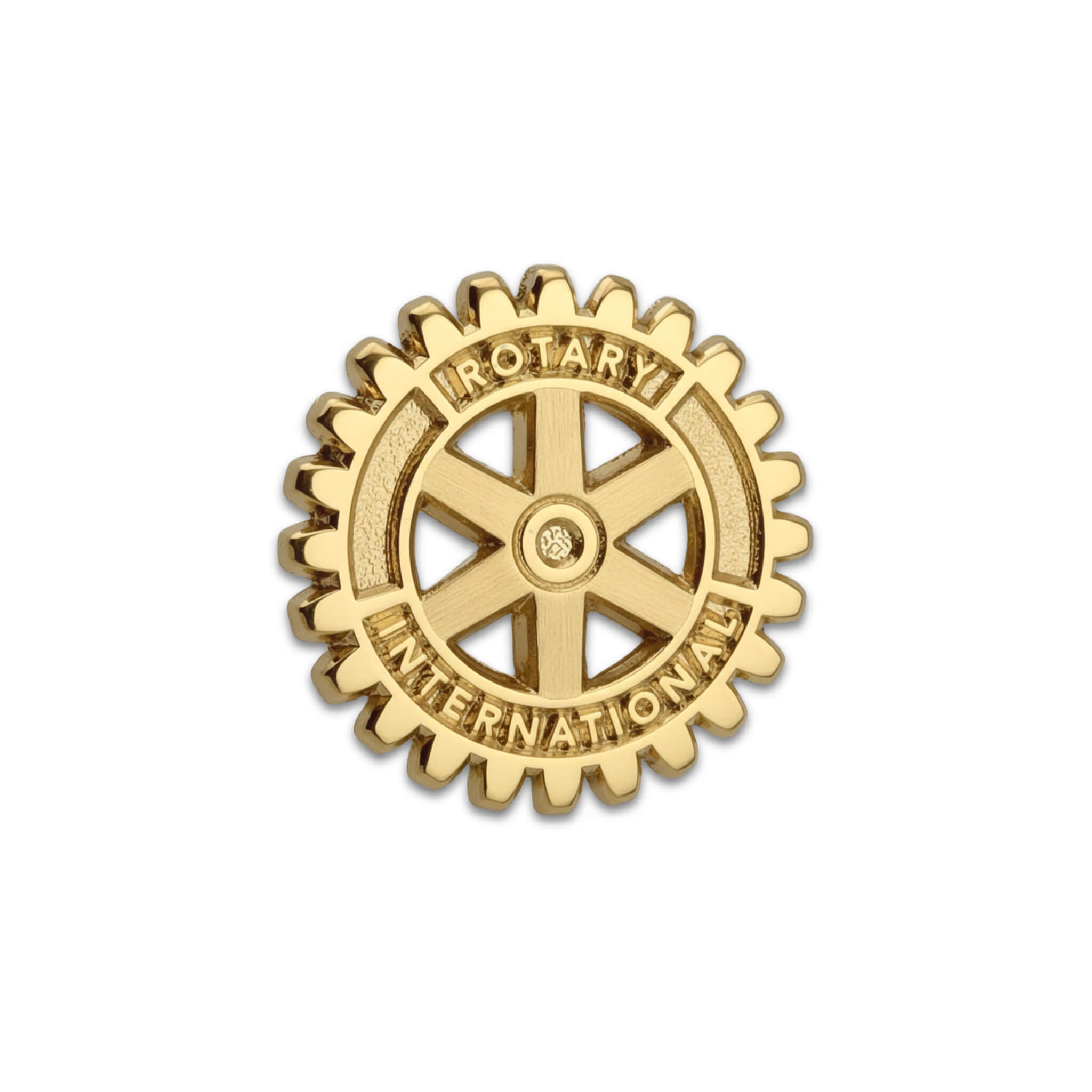 Insigna Rotary auriu 10mm finisaj premium
