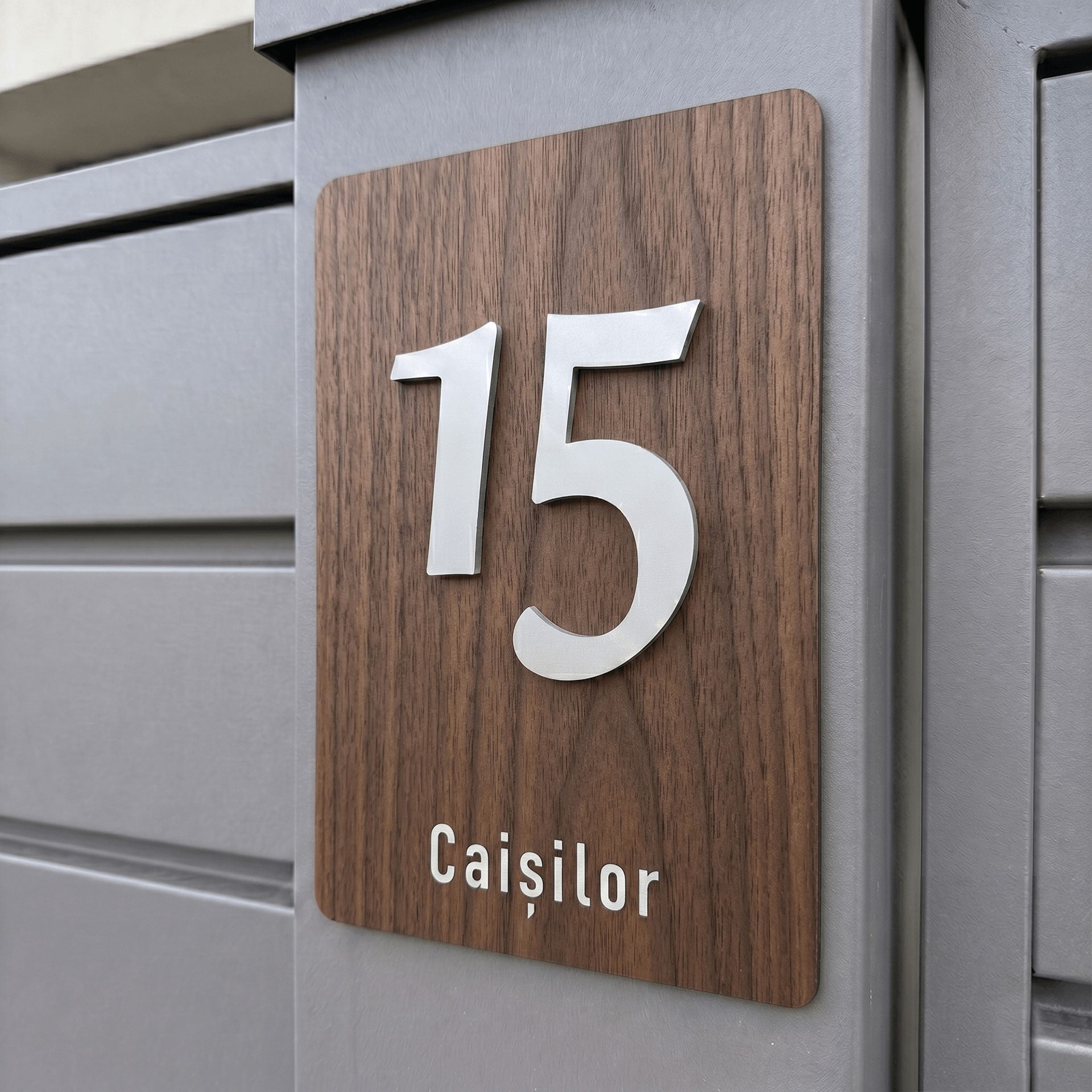 Numar de casa Vertex - Premium 3D, Text Gravat si Cifre In Relief
