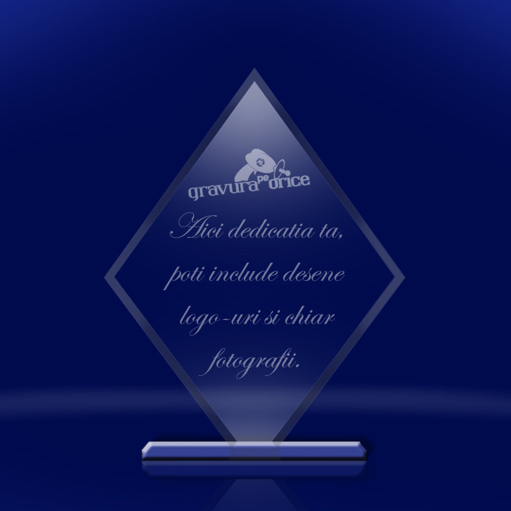 Trofeu gravat personalizat laser