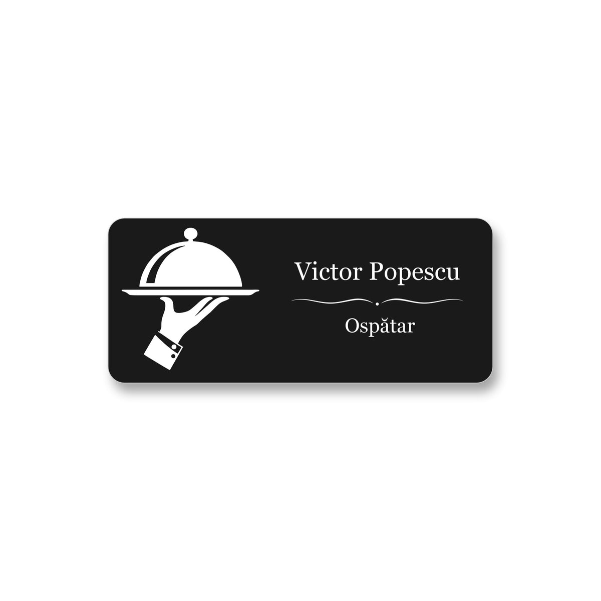 Ecuson Ospatar Personalizat 7x3 cm - Gravura Laser, 17 Culori