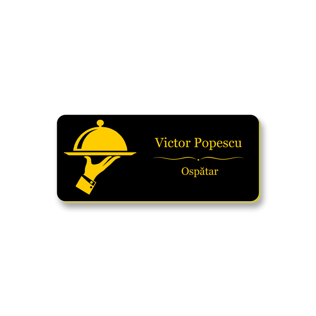 Ecuson Ospatar Personalizat 7x3 cm - Gravura Laser, 17 Culori
