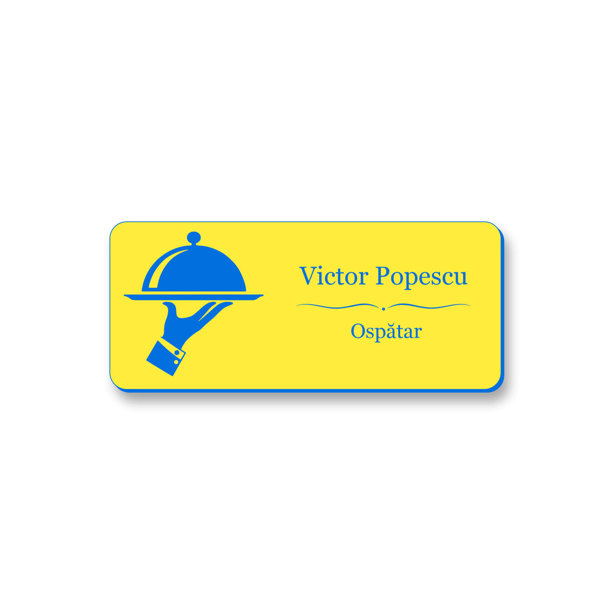 Ecuson Ospatar Personalizat 7x3 cm - Gravura Laser, 17 Culori