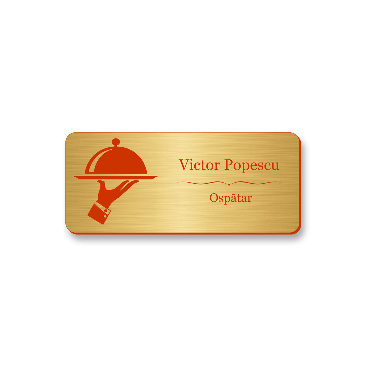 Ecuson Ospatar Personalizat 7x3 cm - Gravura Laser, 17 Culori