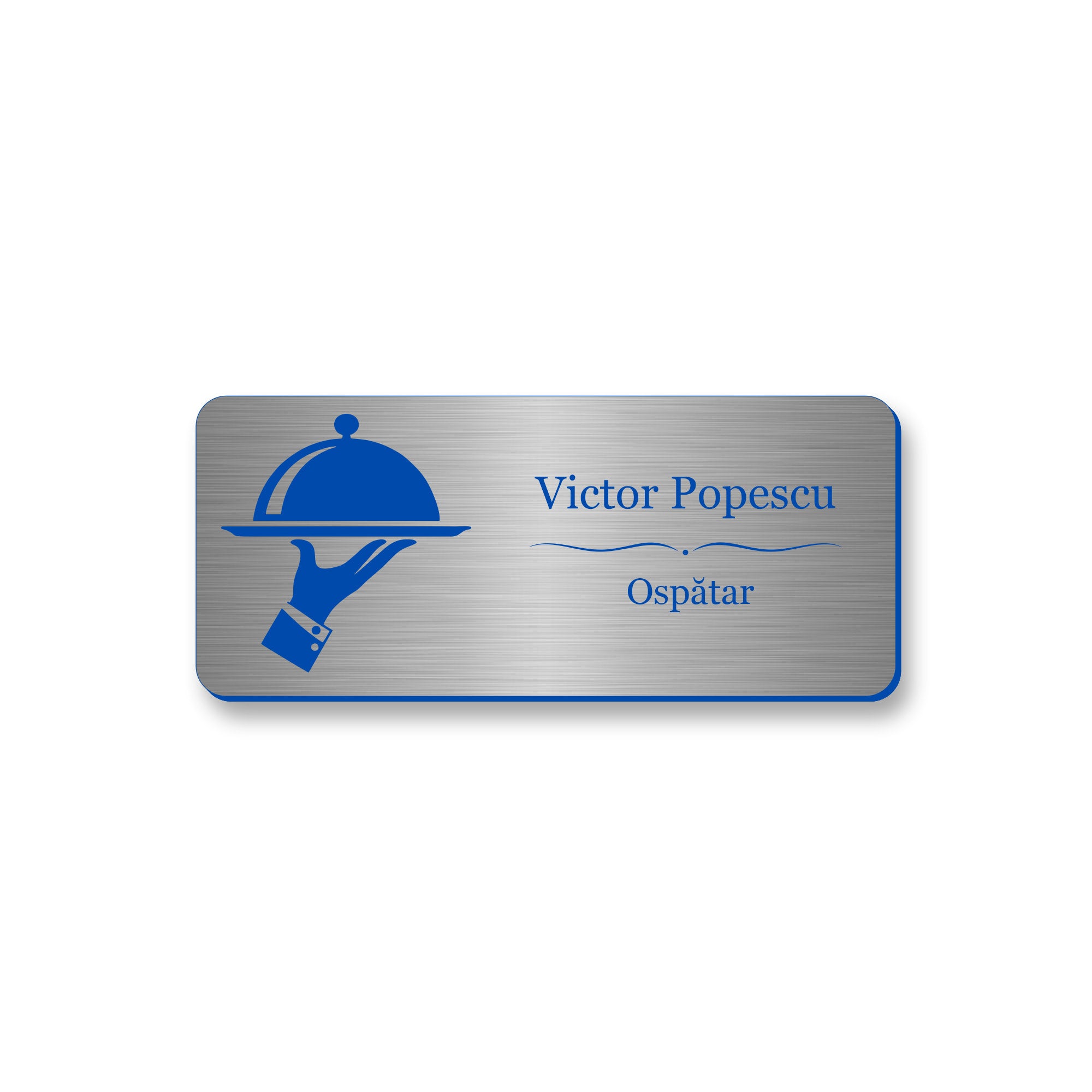 Ecuson Ospatar Personalizat 7x3 cm - Gravura Laser, 17 Culori