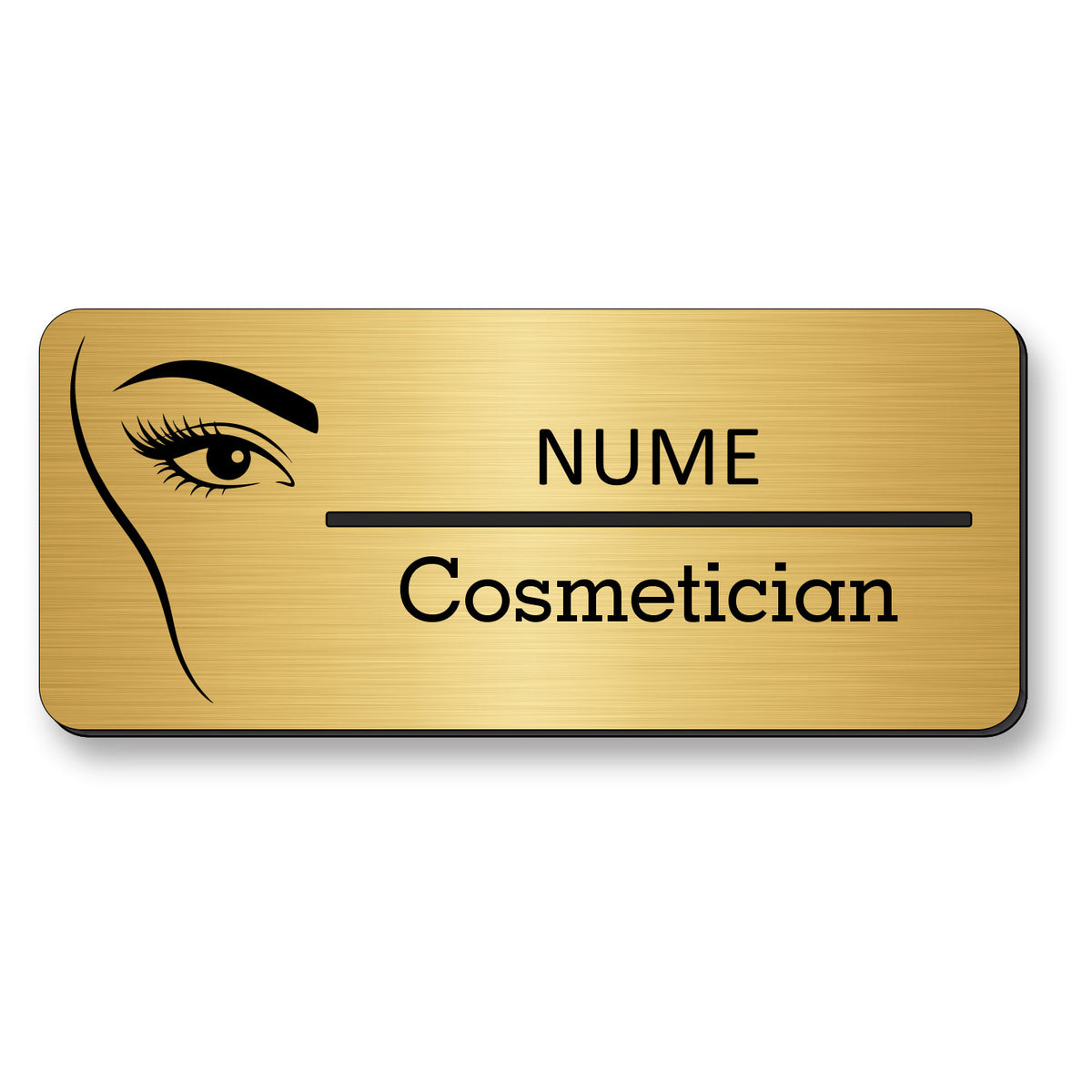 Ecuson Cosmetician Personalizat 7x3 cm - Gravura Laser, 17 Culori