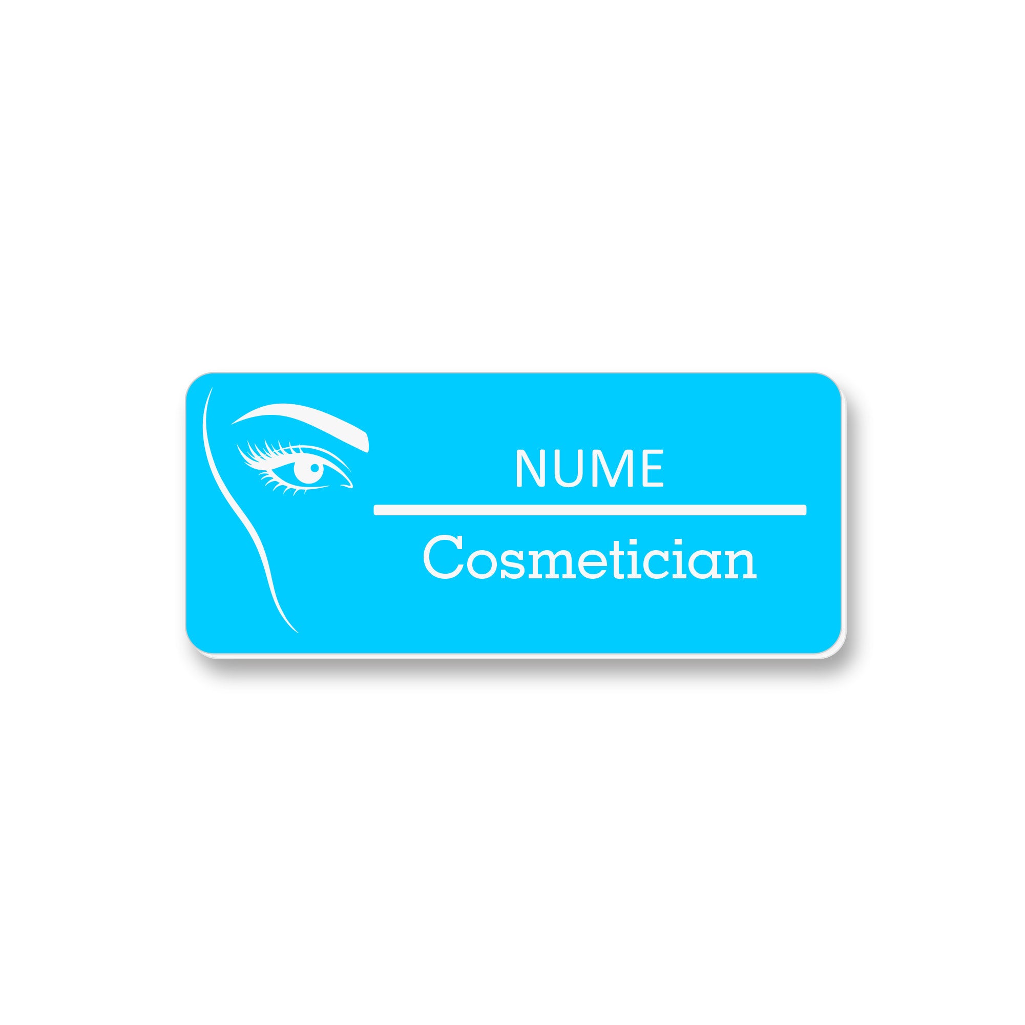 Ecuson Cosmetician Personalizat 7x3 cm - Gravura Laser, 17 Culori