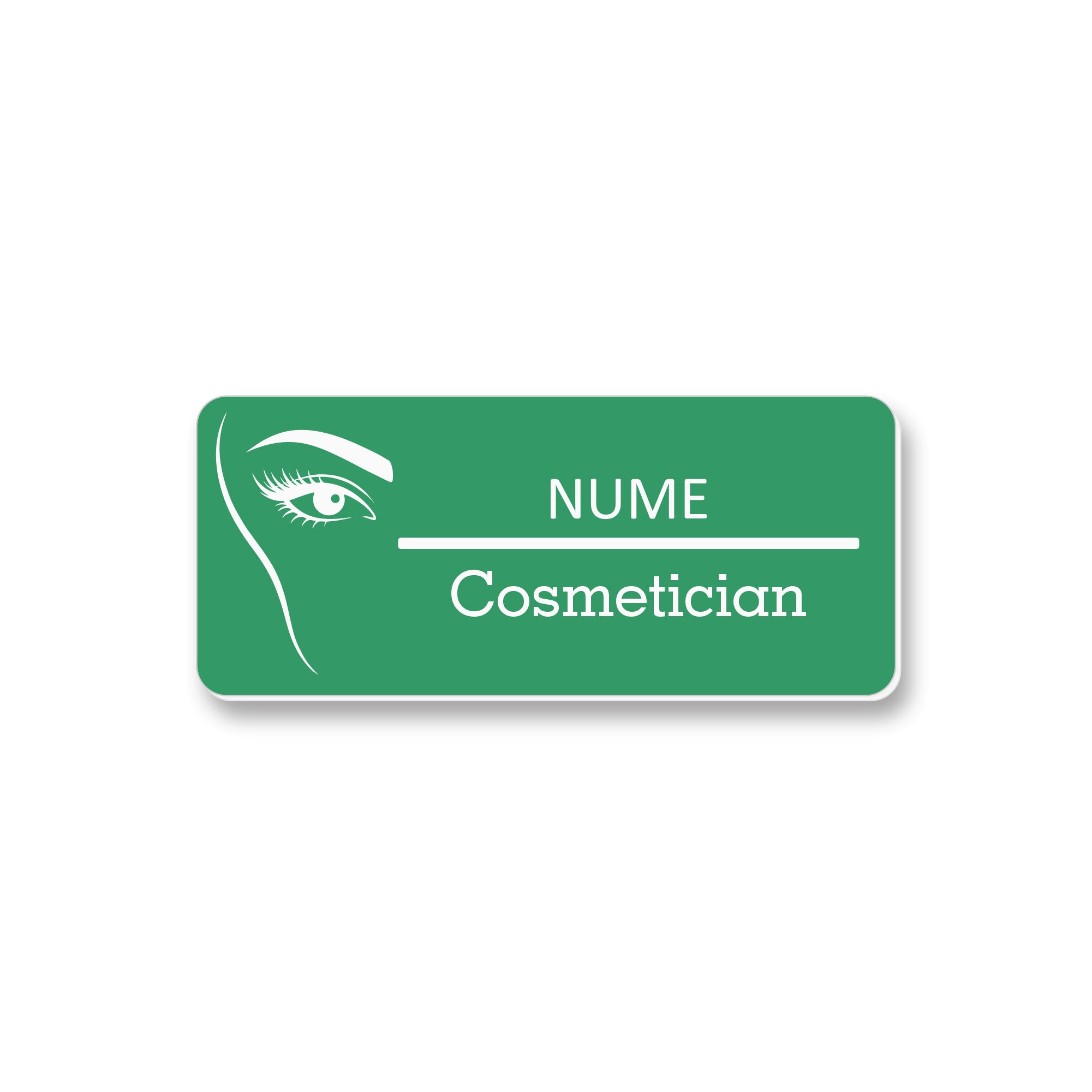 Ecuson Cosmetician Personalizat 7x3 cm - Gravura Laser, 17 Culori
