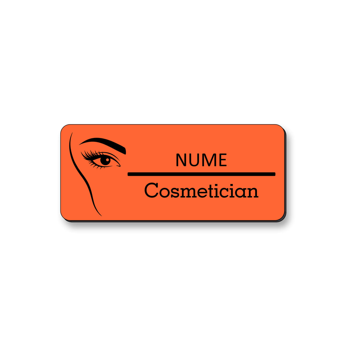 Ecuson Cosmetician Personalizat 7x3 cm - Gravura Laser, 17 Culori