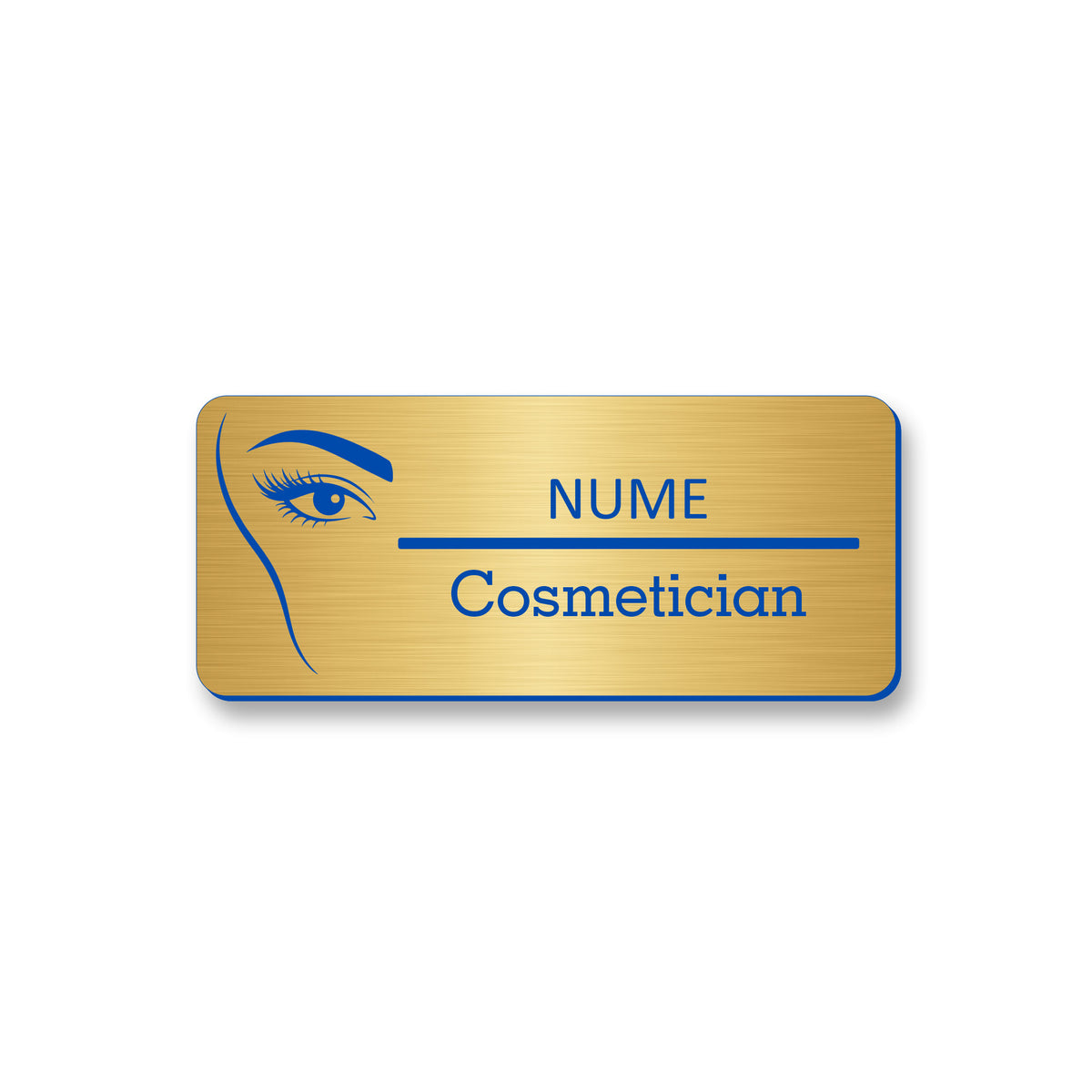 Ecuson Cosmetician Personalizat 7x3 cm - Gravura Laser, 17 Culori