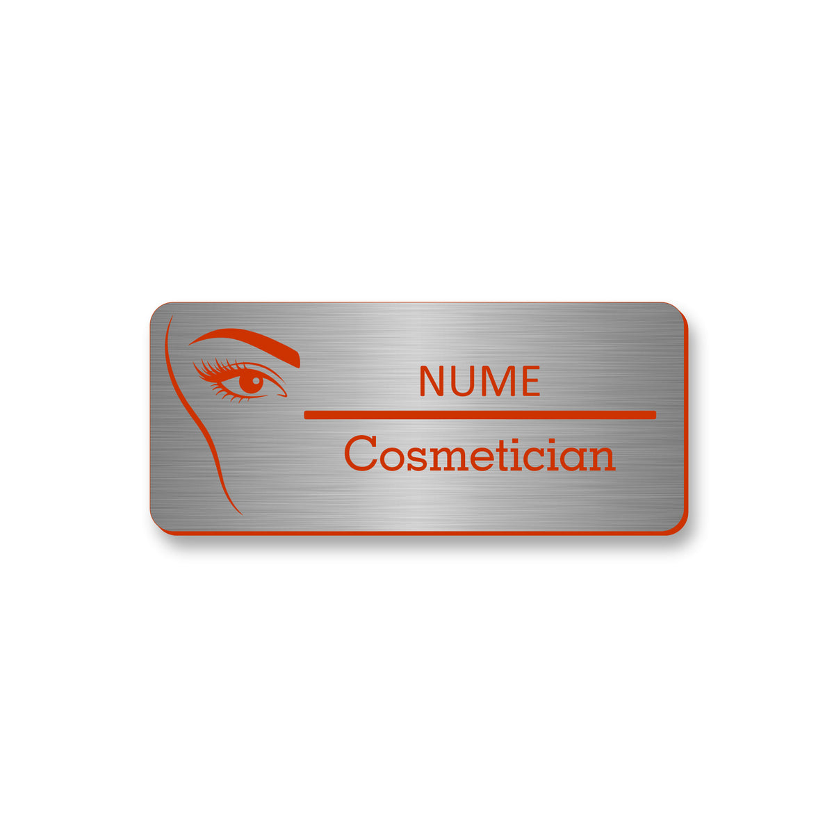 Ecuson Cosmetician Personalizat 7x3 cm - Gravura Laser, 17 Culori