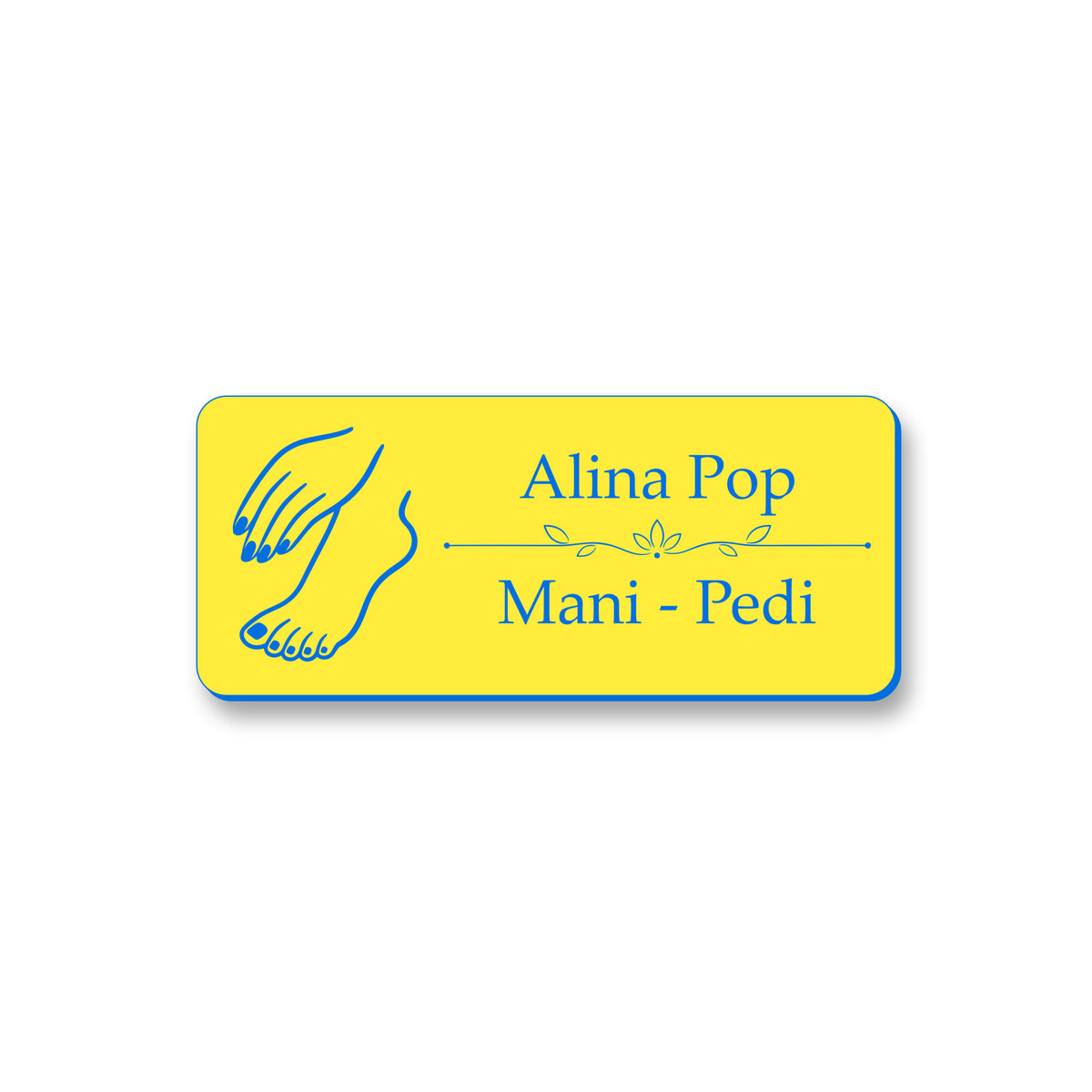 Ecuson Manichiura Pedichiura Personalizat 7x3 cm - Gravura Laser, 17 Culori