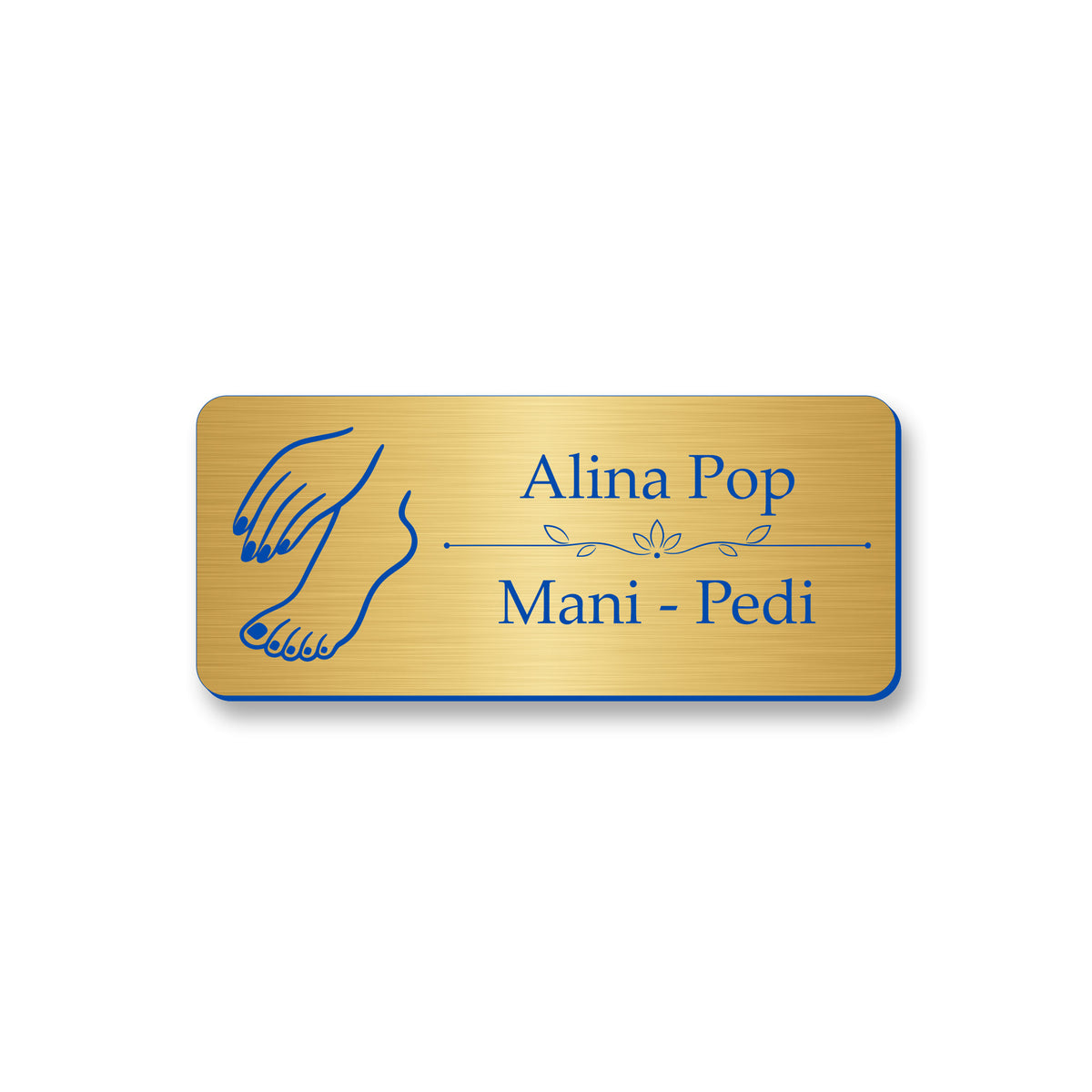 Ecuson Manichiura Pedichiura Personalizat 7x3 cm - Gravura Laser, 17 Culori