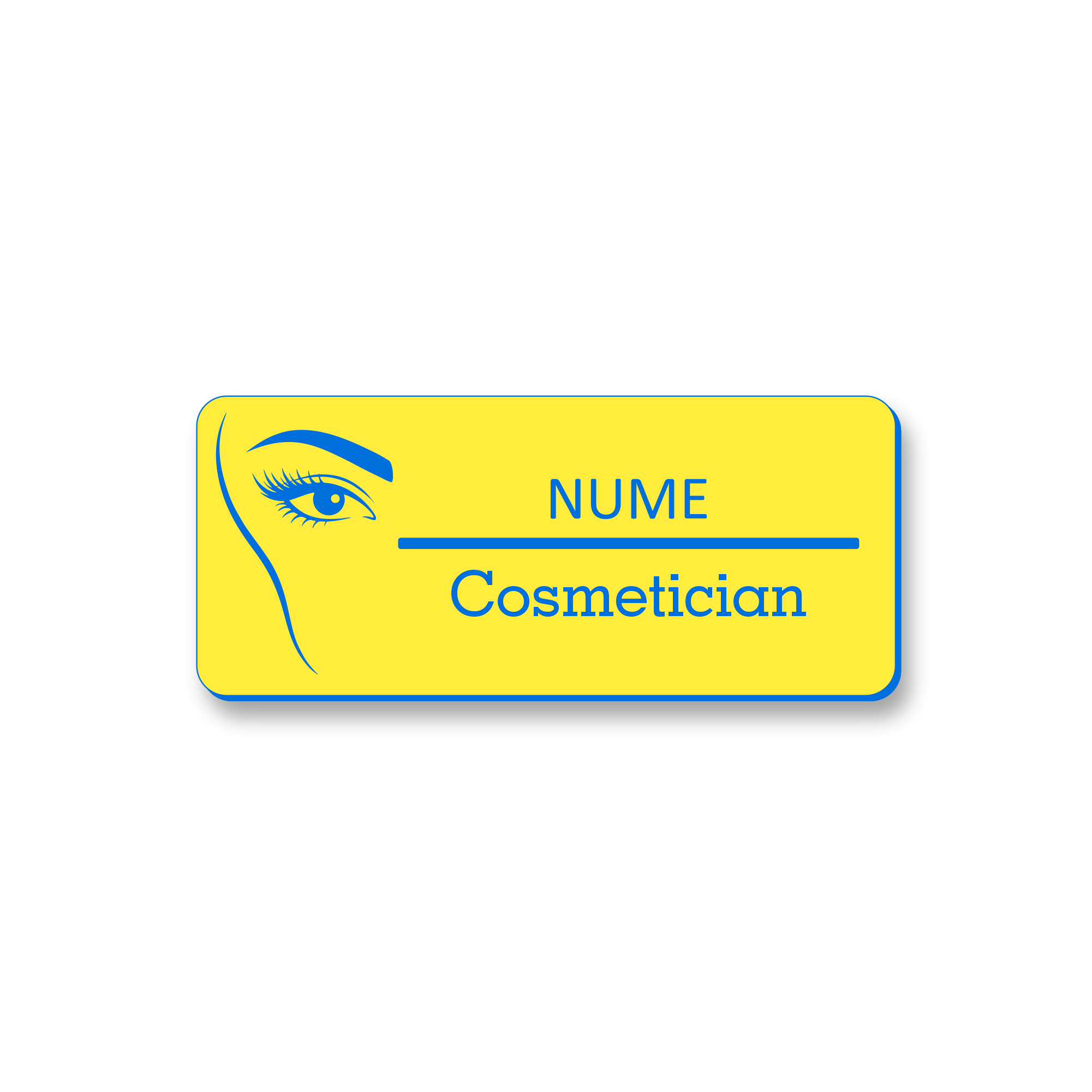 Ecuson Cosmetician Personalizat 7x3 cm - Gravura Laser, 17 Culori