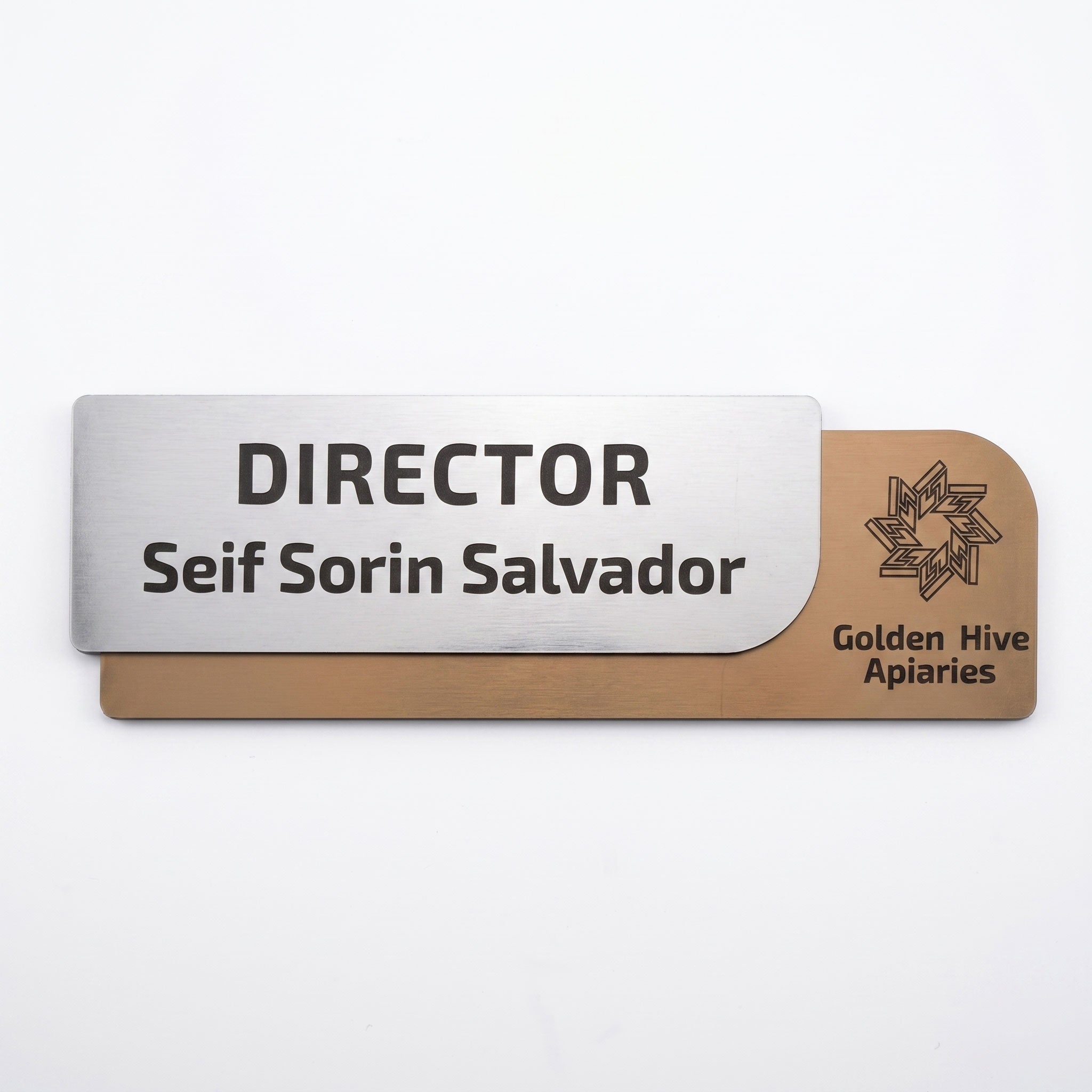 Placuta Usa Birou Personalizata cu Sistem Interschimbabil pe Sina, 31x10 cm