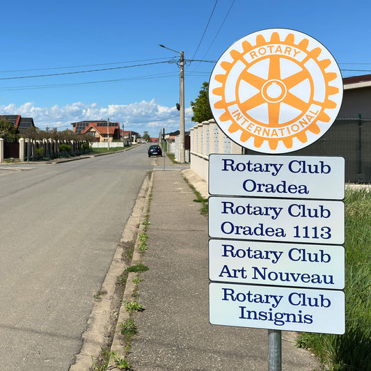 Semn circulatie Rotary International pentru intrarea in oras