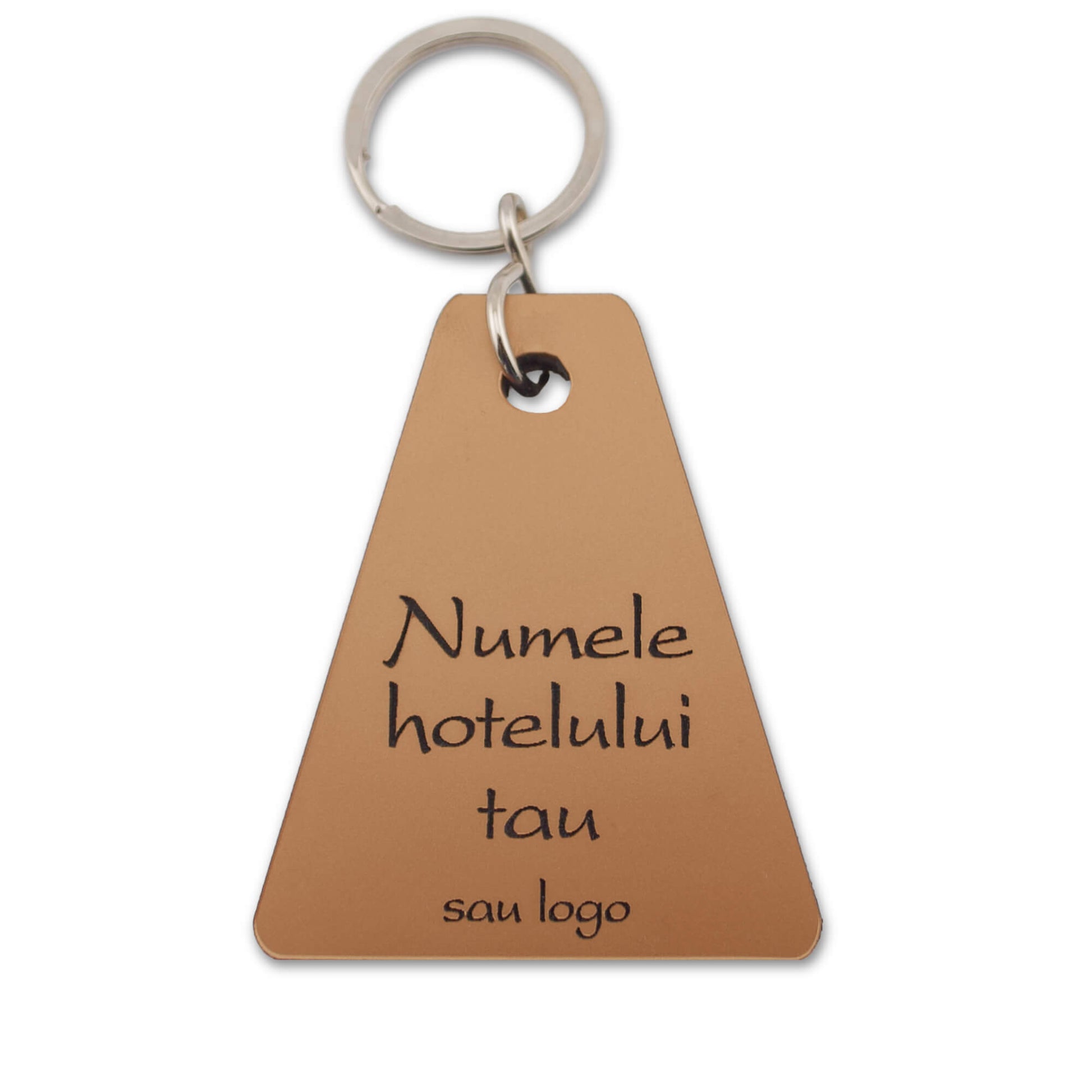 Breloc pentru chei de hotel in forma de romb gravat personalizat