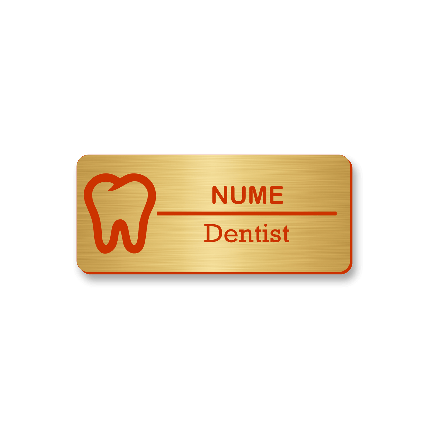 Ecuson personalizat Dentist 7x3cm