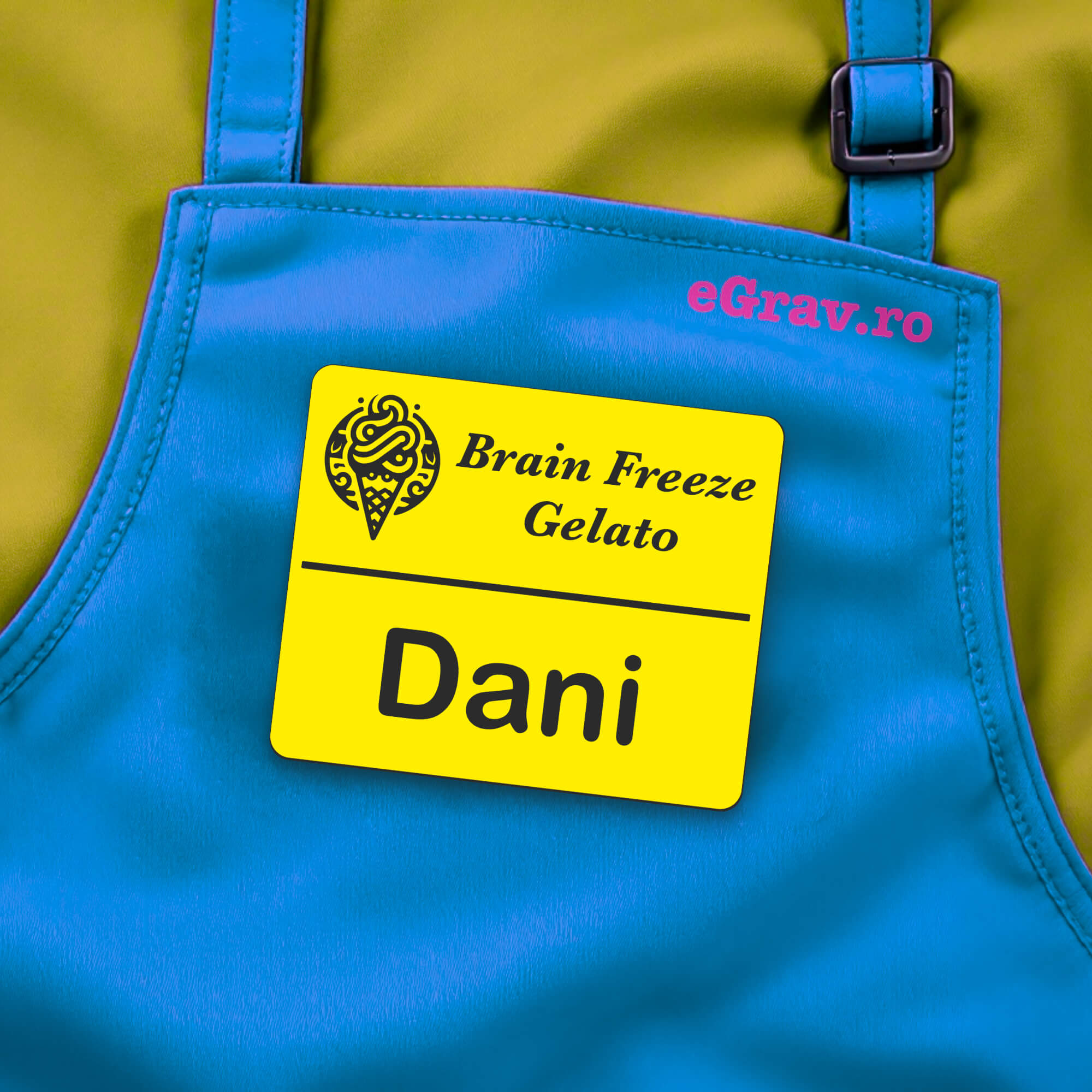 Model Candy, Ecuson Personalizat Galben Negru
