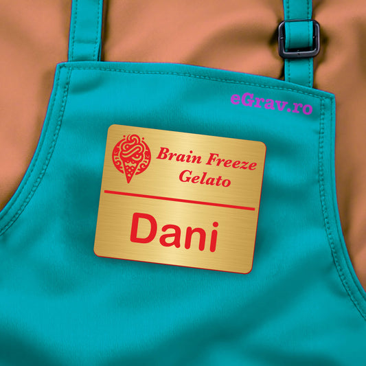 Ecuson Gravat Auriu Rosu - Candy