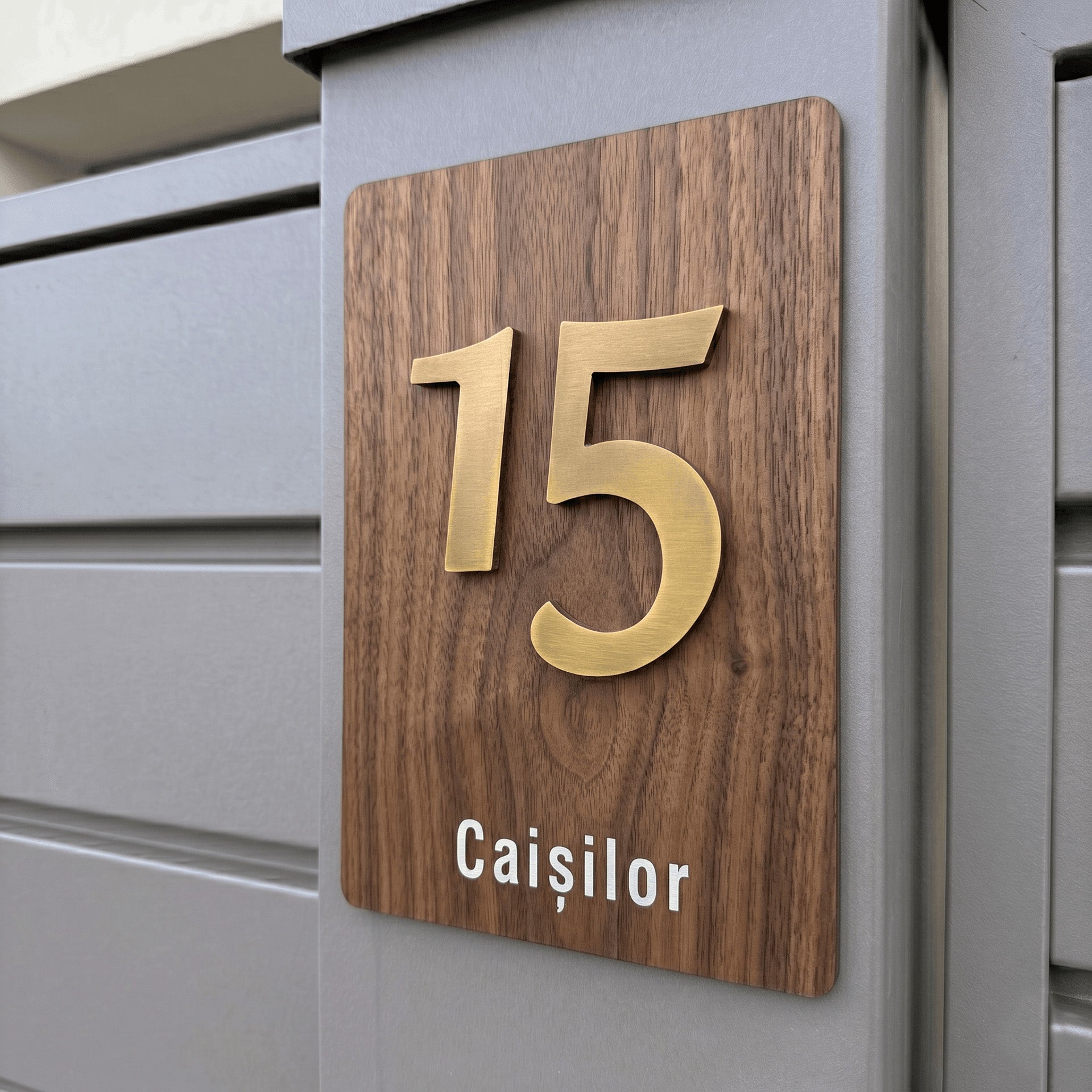 Numar de casa Vertex - Premium 3D, Text Gravat si Cifre In Relief