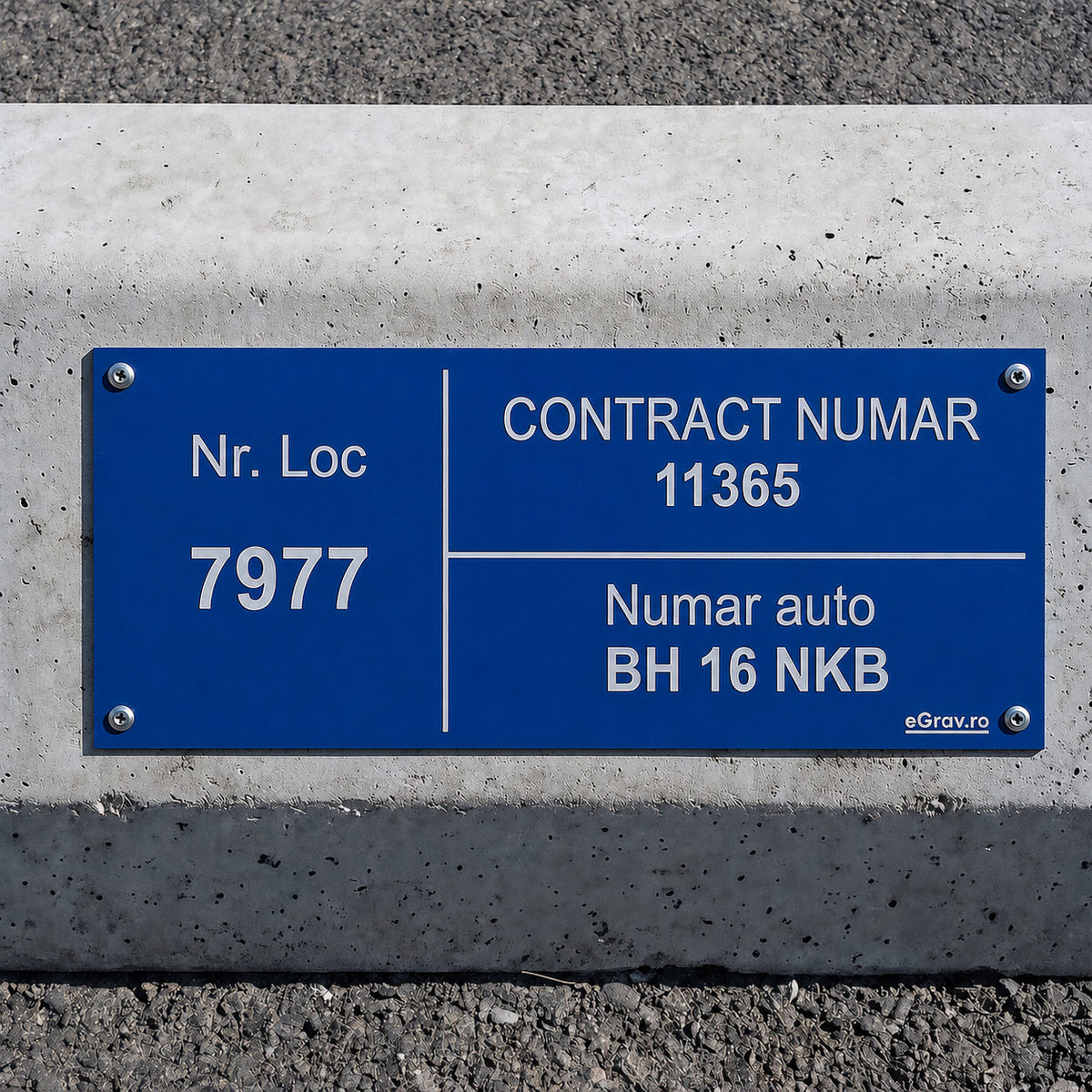 Plăcuță Parcare Domiciliu Oradea – Model Oficial (40x17 cm)