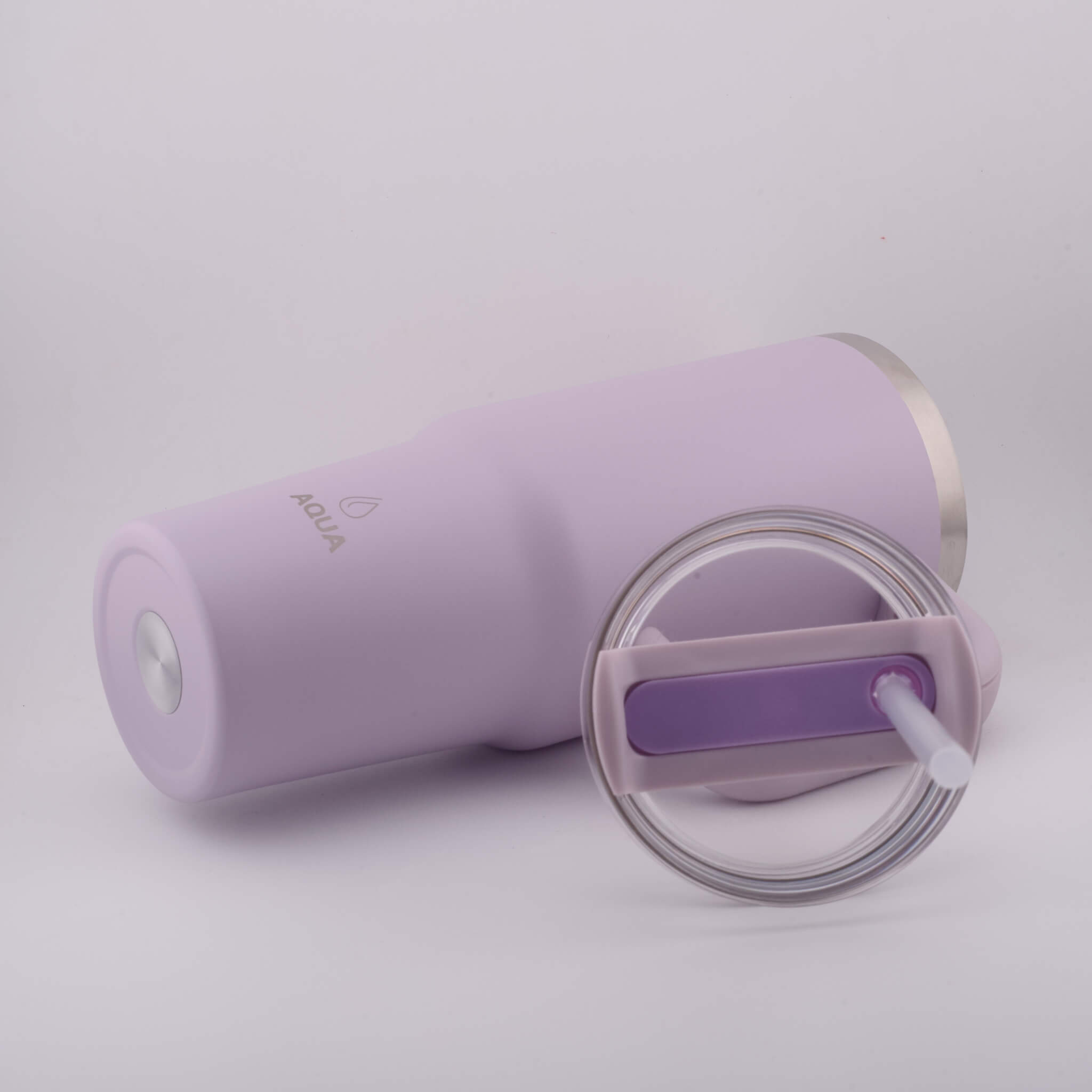 Termos Travel Mug Lila 0.9L cu Maner si Capace Interchangeabile – Personalizat prin Gravura Laser