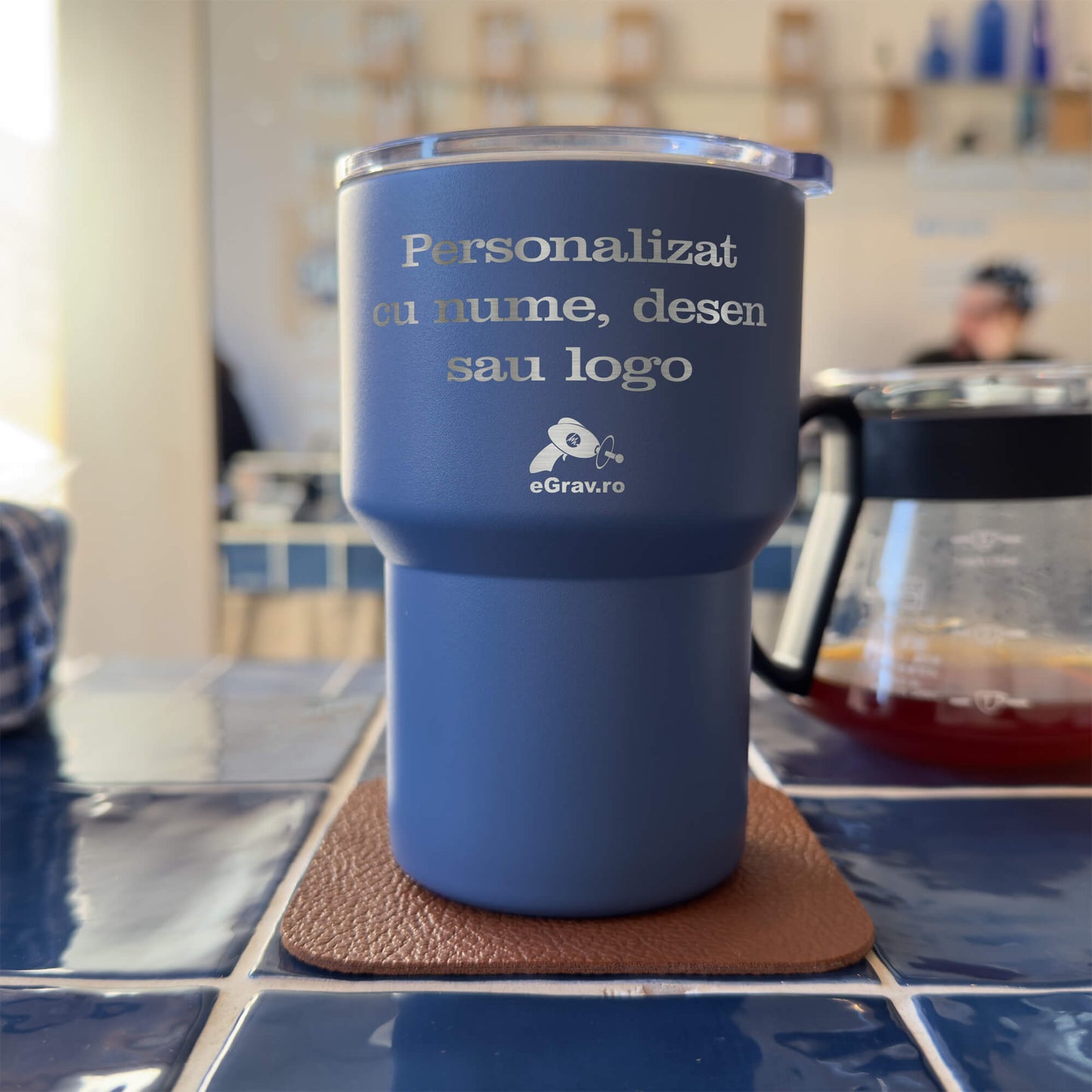 Termos Personalizat 400ml Barista Blue