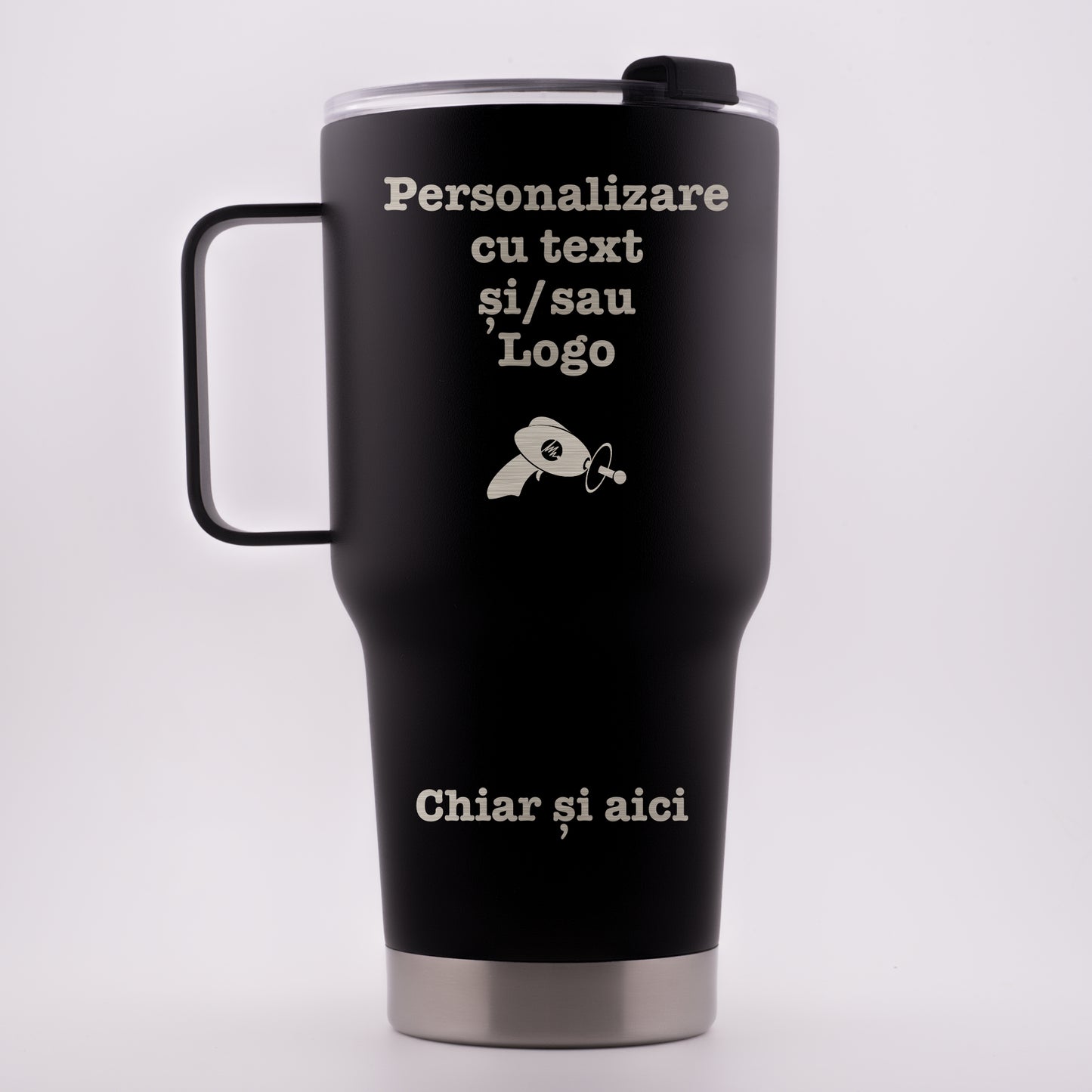 Termos Personalizat cu Nume Negru 850ml de tip yeti