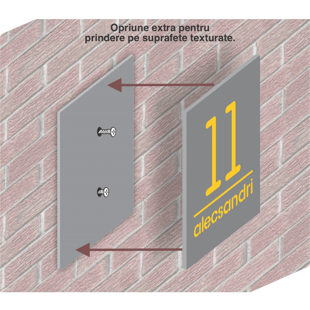 Sistem prindere pentru placuta cladire